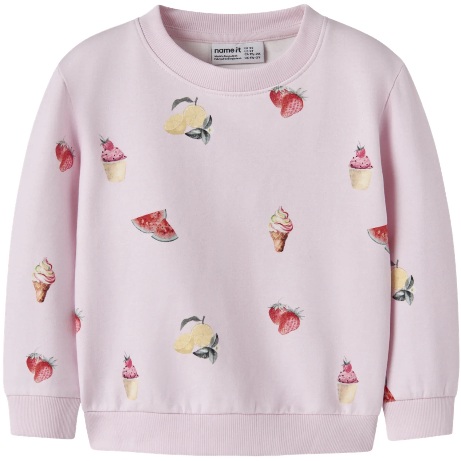Name It Cradle Pink Nmfjovina Ls Nreg Sweat Unb Box