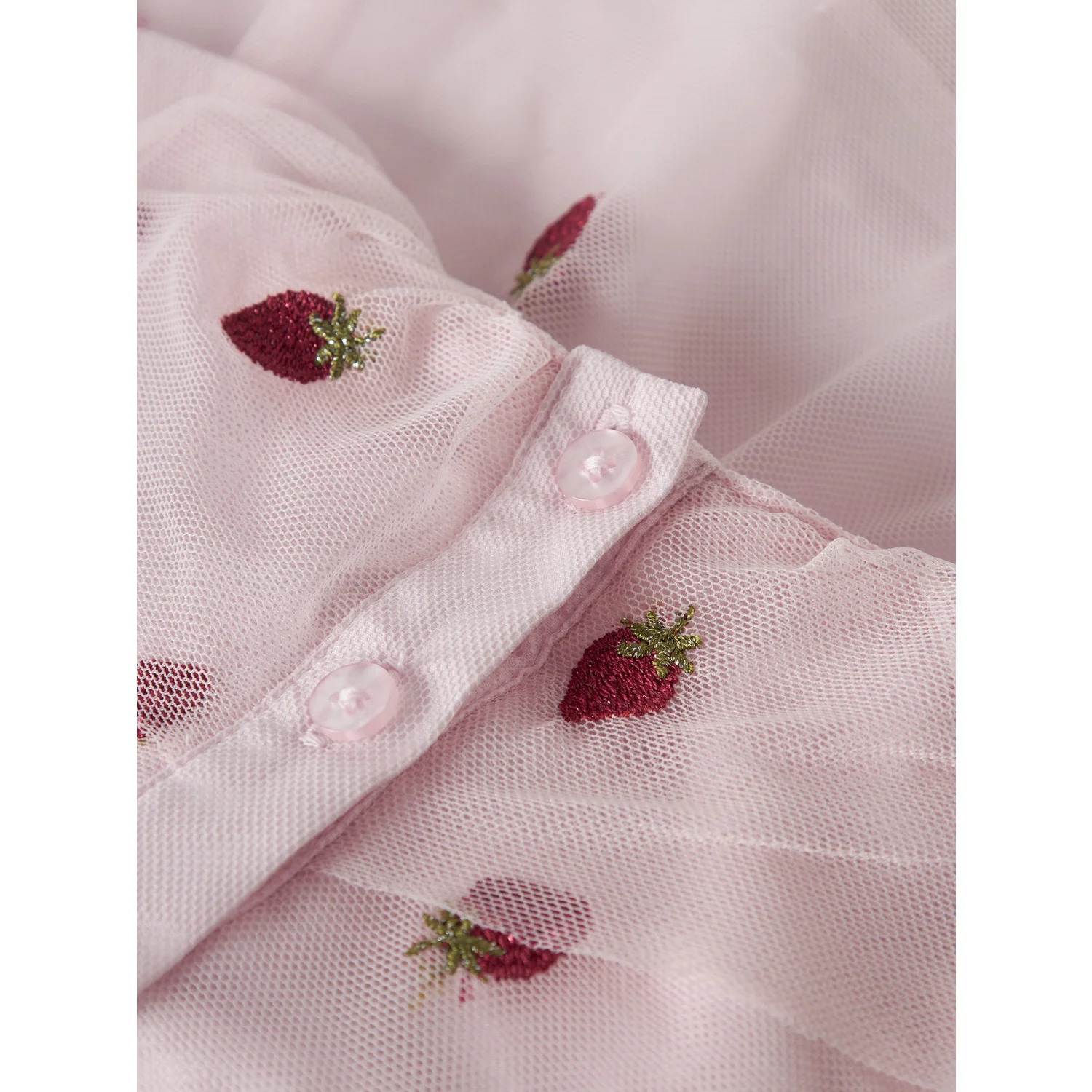 Name It Cradle Pink Strawberries Nbfjulianna Tulle Spencer - Image 2