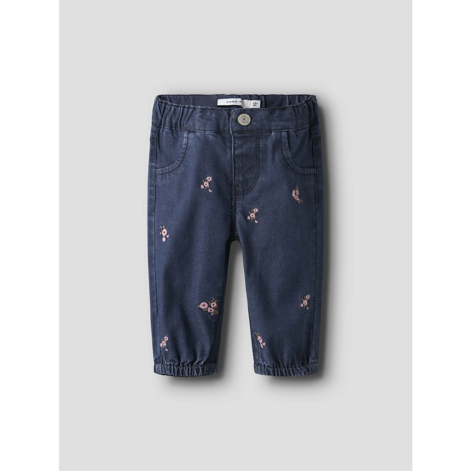 Name It Dark Blue Denim Flower Emb Nbfrose Shaped R Emb Jeans 5321-Yb H - Image 4