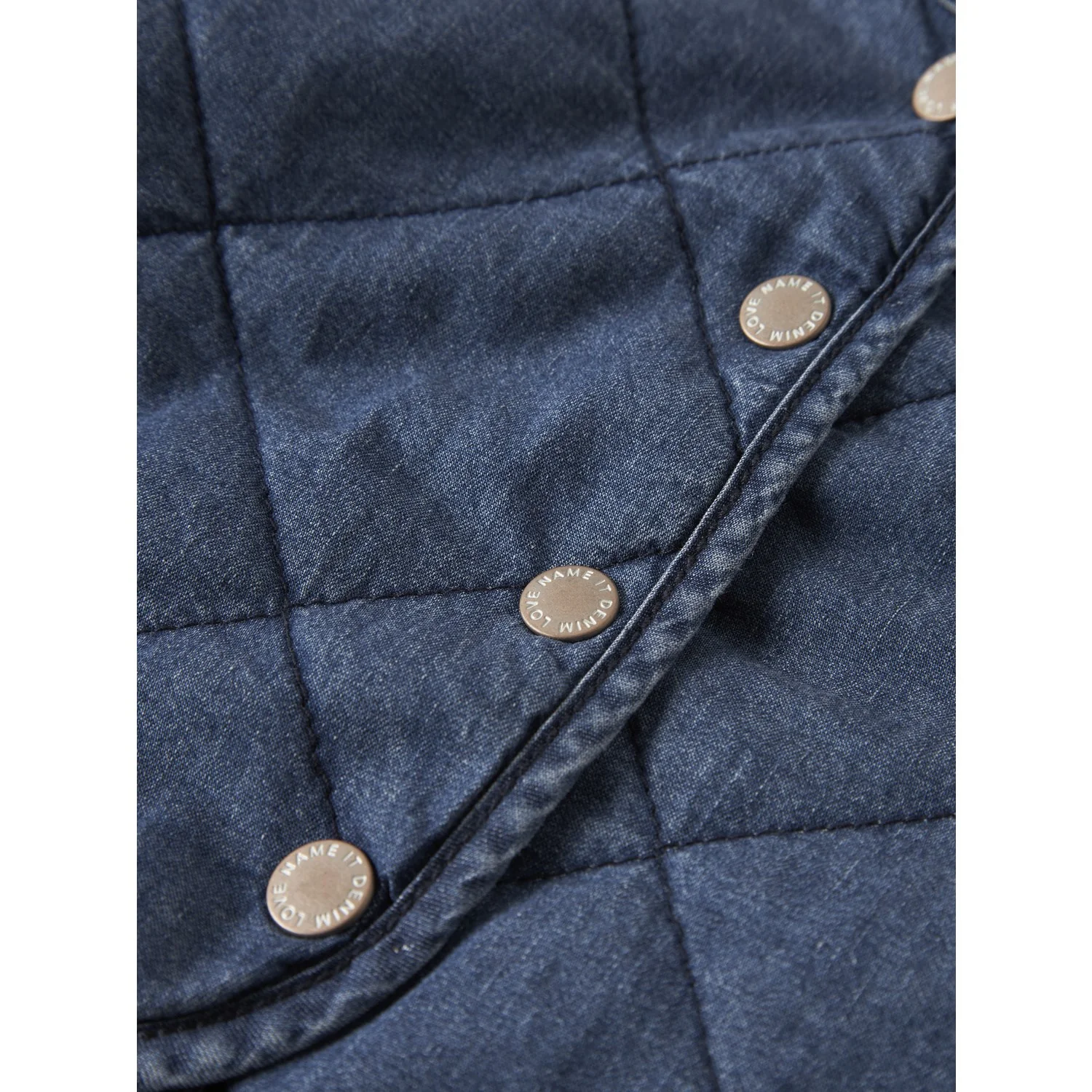 Name It Dark Blue Denim Nmfjuliette Quilt Dnm Jacket 6016-Pa B - Image 2