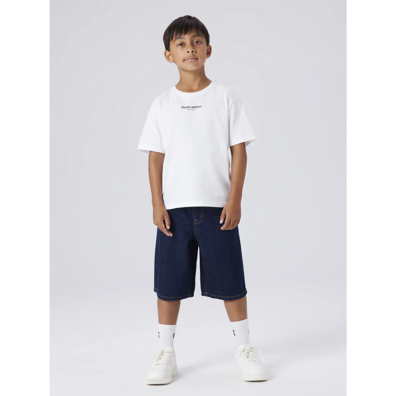 Name It Dark Blue Denim Unwashed Nkmben X Skater Dnm Bermuda 8649-By Noos - Image 2