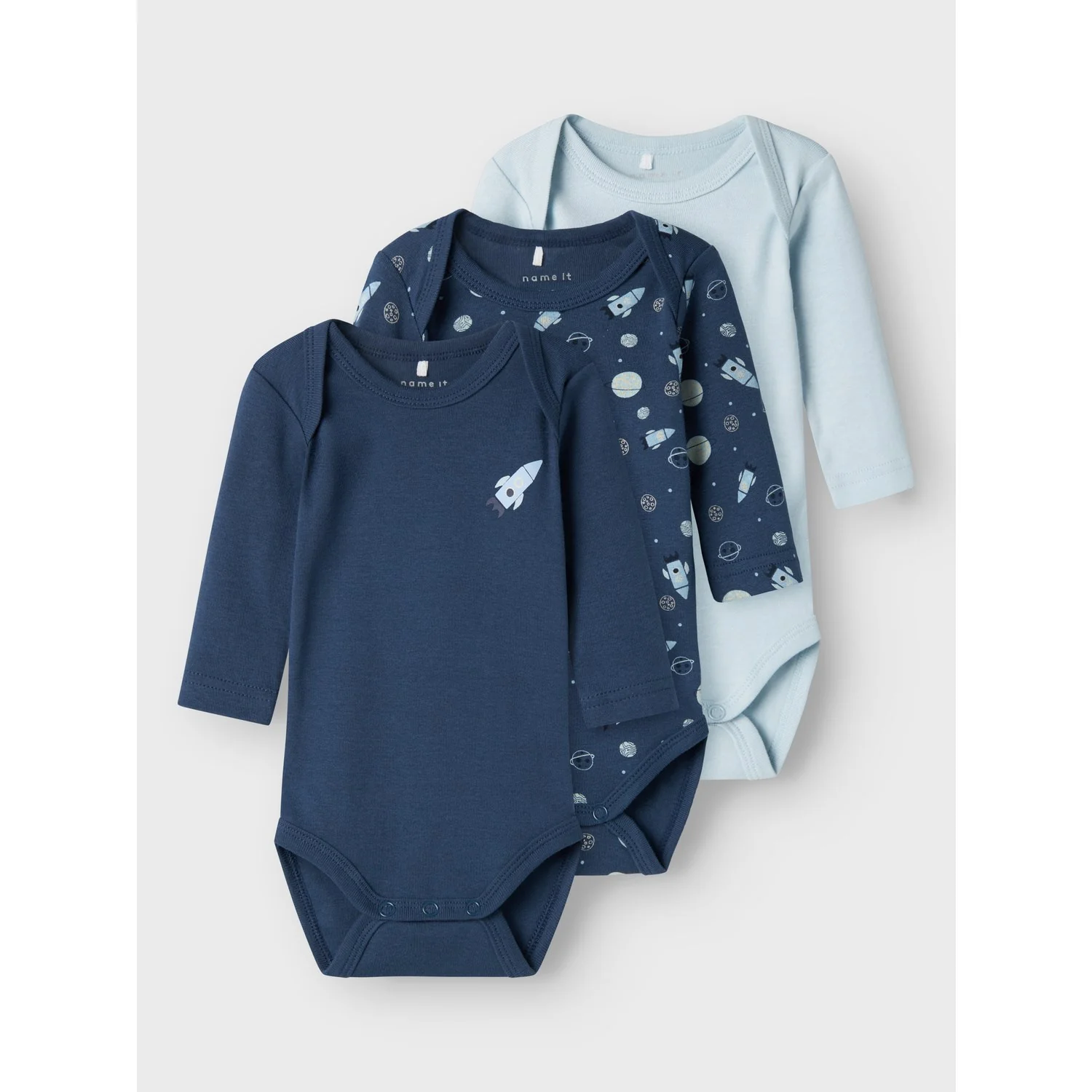 Name It Dark Denim Nbmbody 3P Ls Dark Space Noos - Image 6