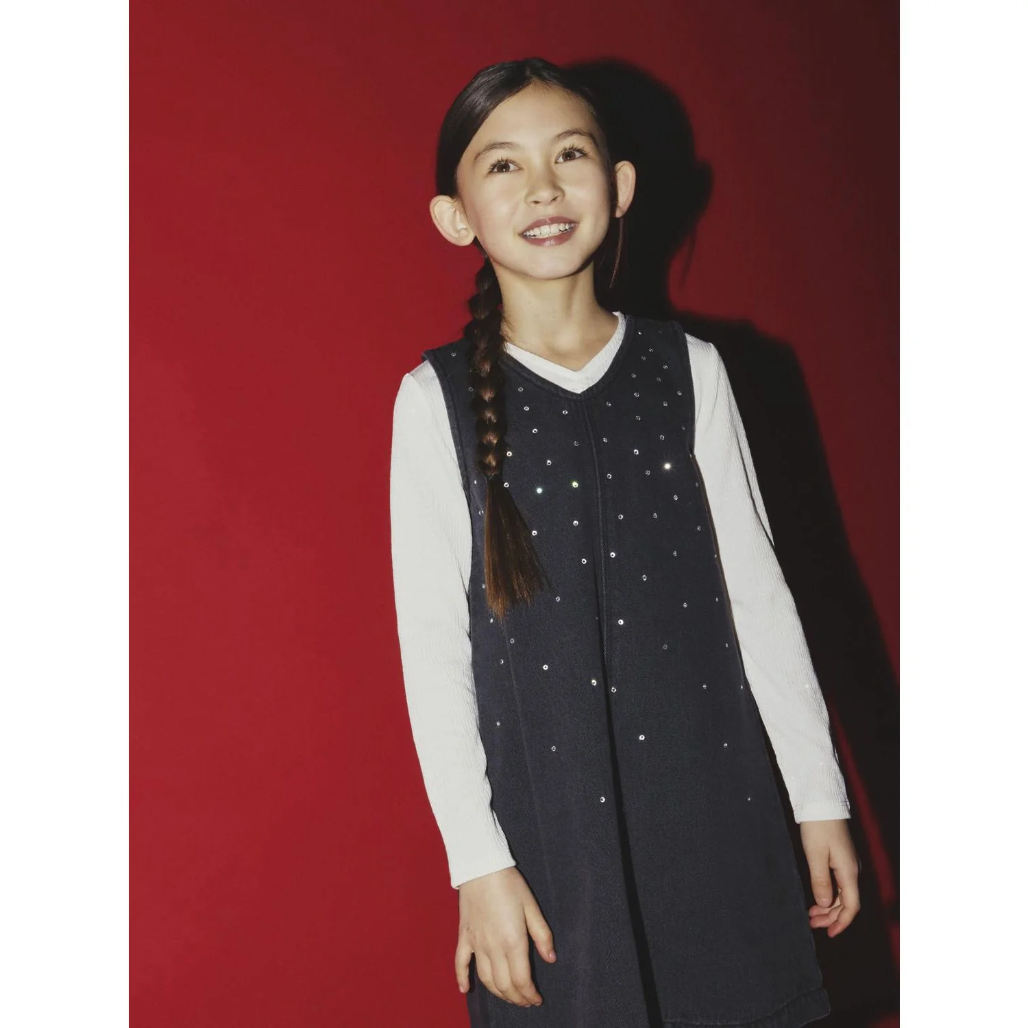 Name It Dark Grey Denim Nkfmonala Sl Loose Dress 8810-Im O - Image 2