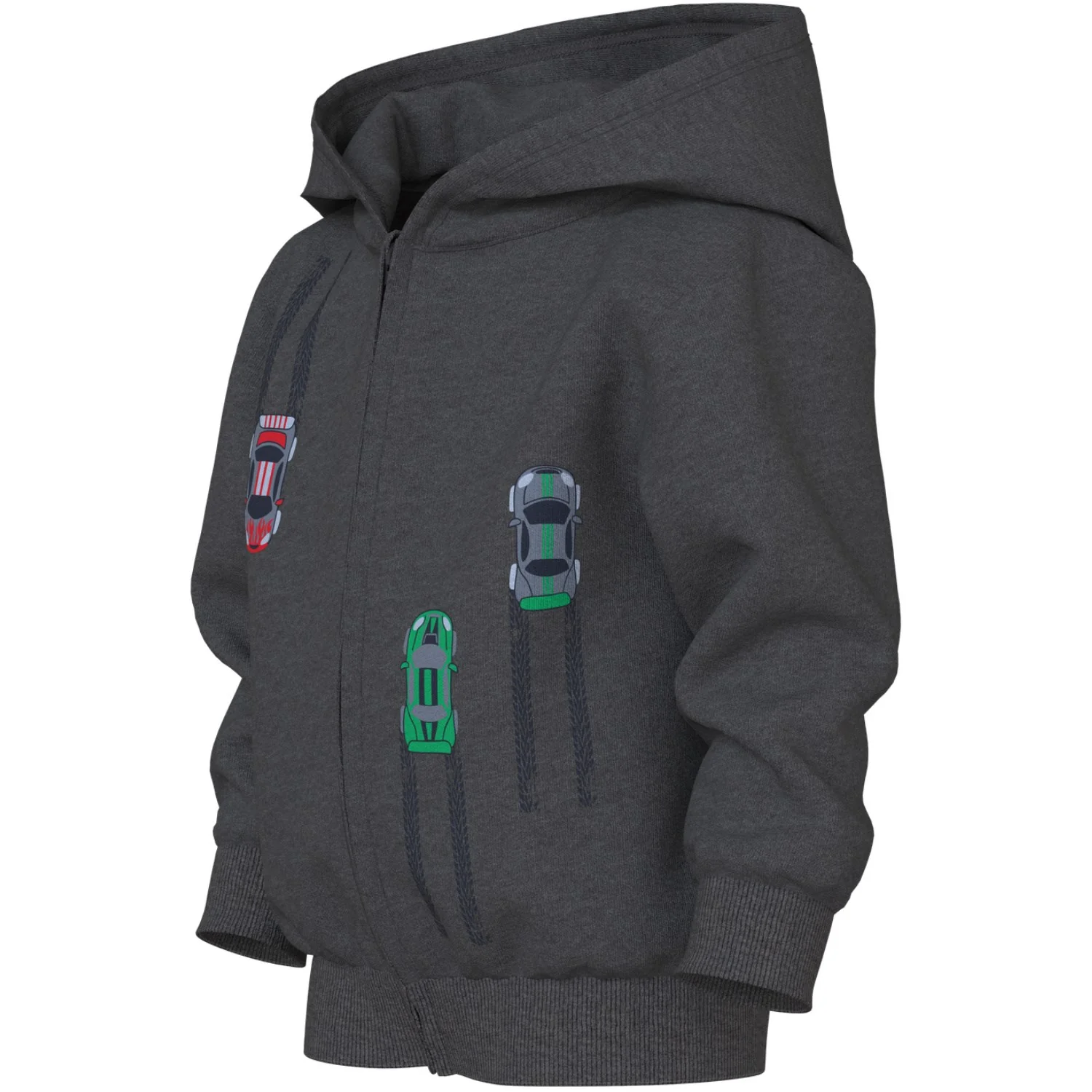 Name It Dark Grey Melange Cars Nmmvoltinus Nreg Sweat Card Wh Bru - Image 2