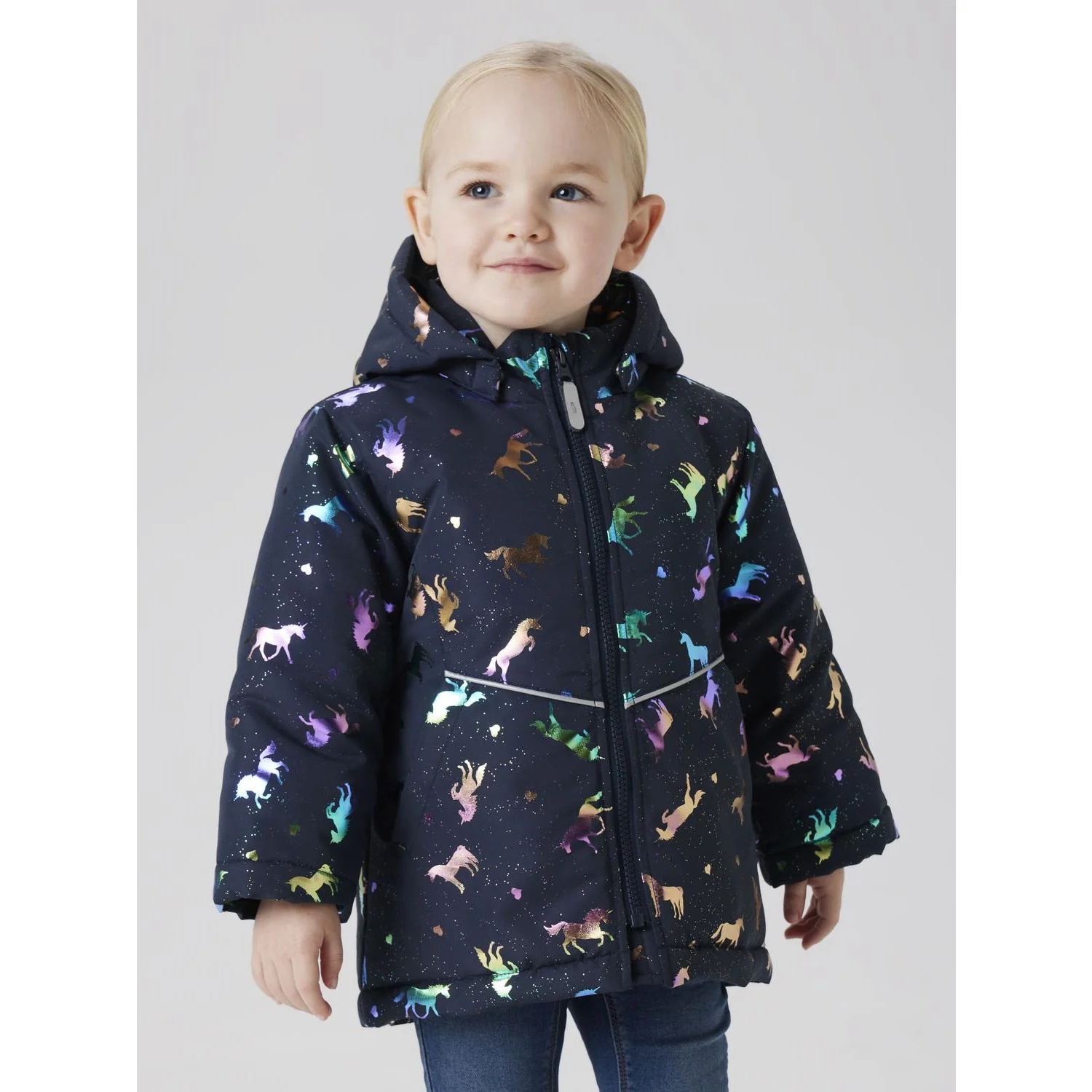 Name It Dark Sapphire Unicorn Nmfmaxi Pa Jacket Foil Aop Noos - Image 10