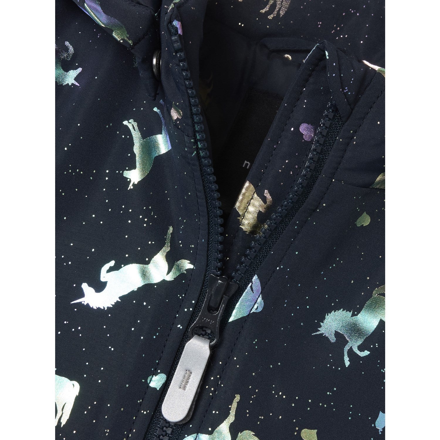 Name It Dark Sapphire Unicorn Nmfmaxi Pa Jacket Foil Aop Noos - Image 2