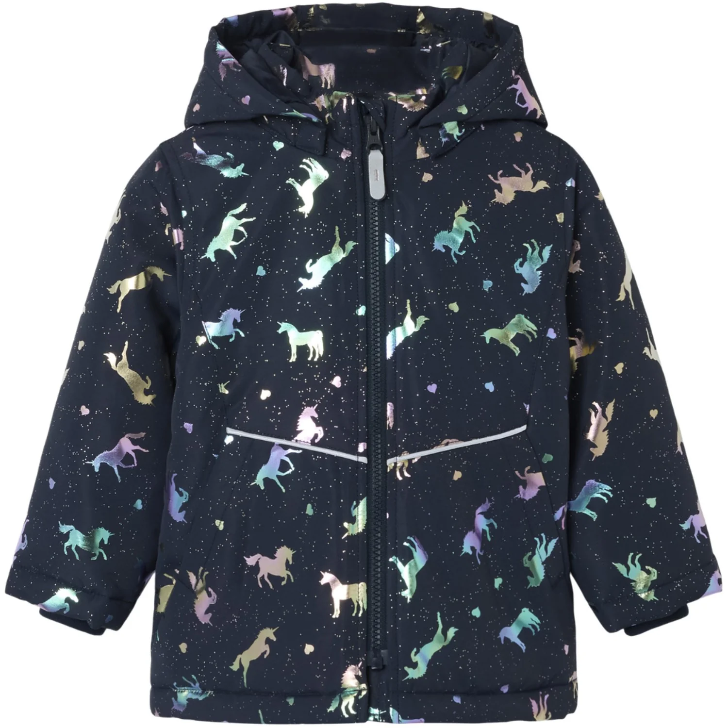 Name It Dark Sapphire Unicorn Nmfmaxi Pa Jacket Foil Aop Noos - Image 6