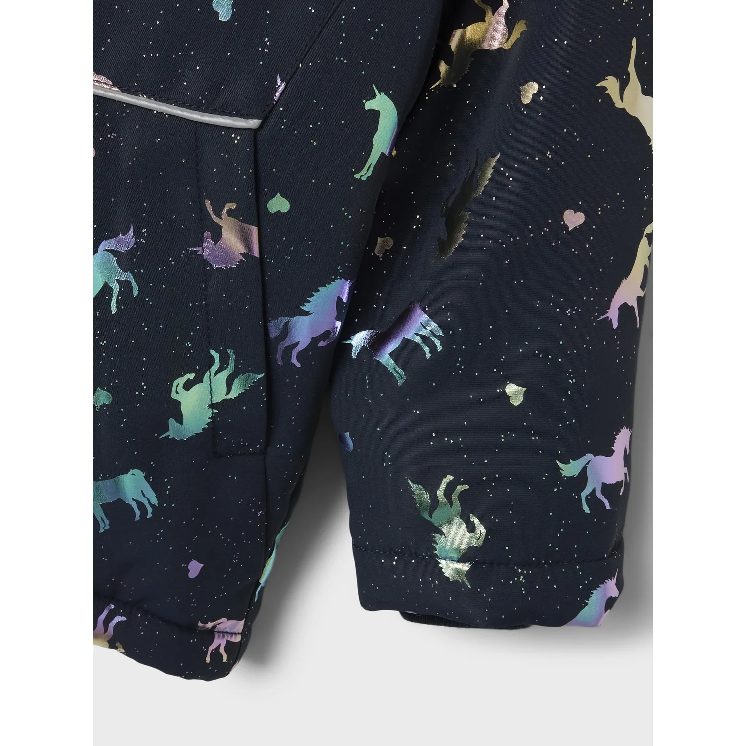 Name It Dark Sapphire Unicorn Nmfmaxi Pa Jacket Foil Aop Noos - Image 9