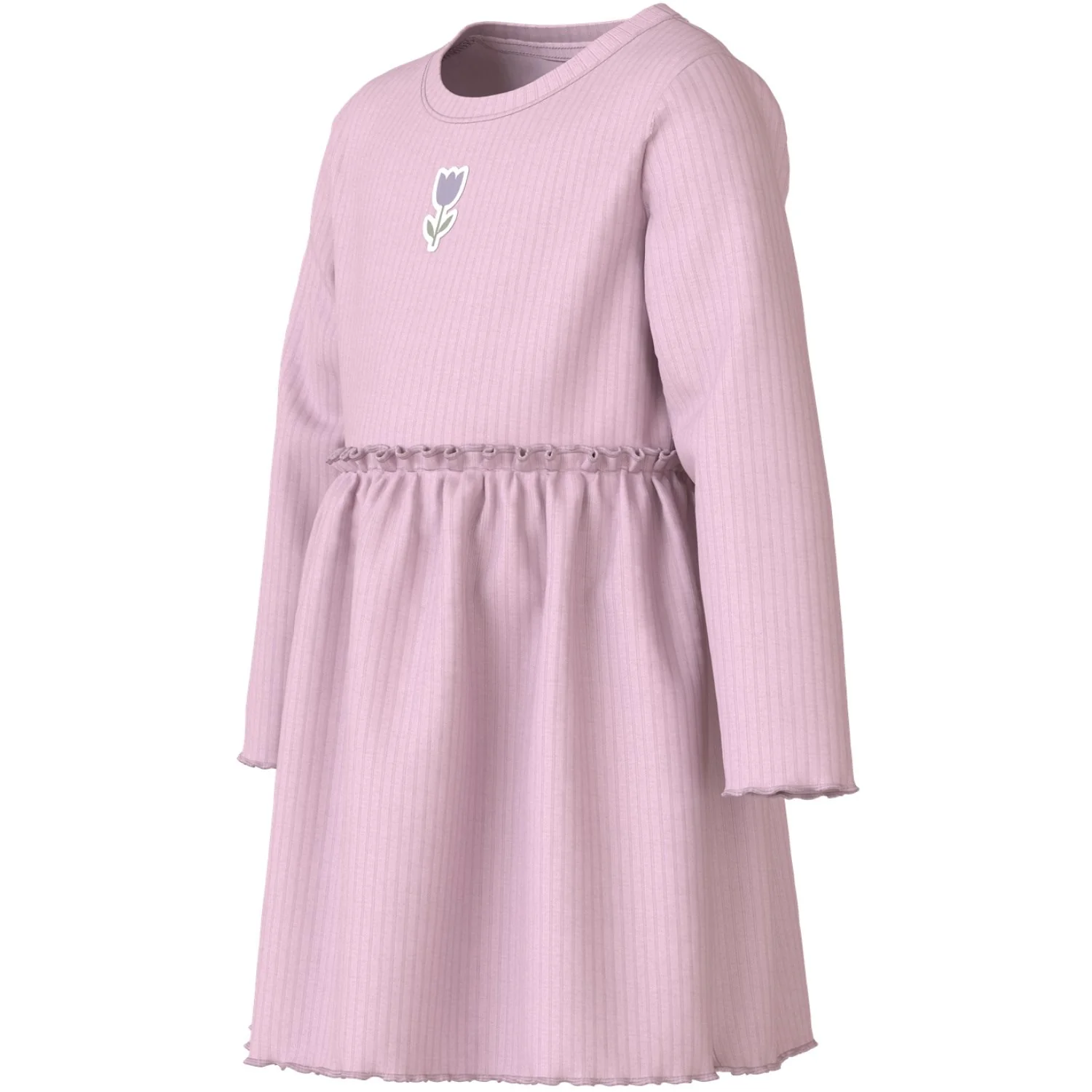 Name It Dawn Pink Tulip Nmfvemma Ls Dress - Image 2