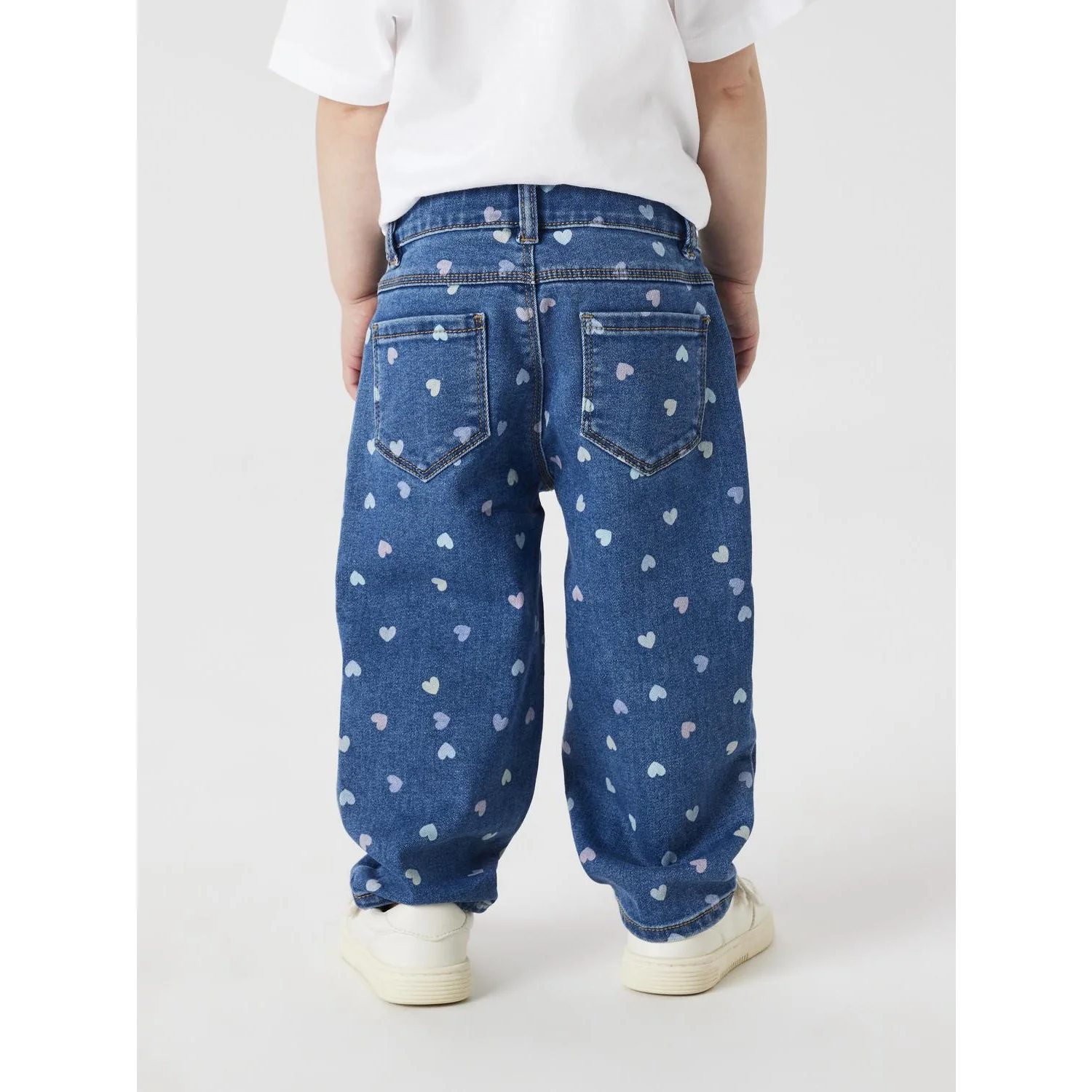 Name It Denim Blue Hearts Nmfbella Mom Shaped Jeans 3555-On Noos - Image 3
