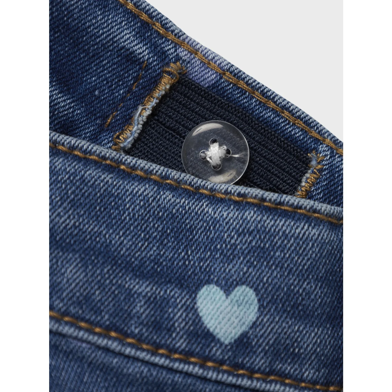 Name It Denim Blue Hearts Nmfbella Mom Shaped Jeans 3555-On Noos - Image 4