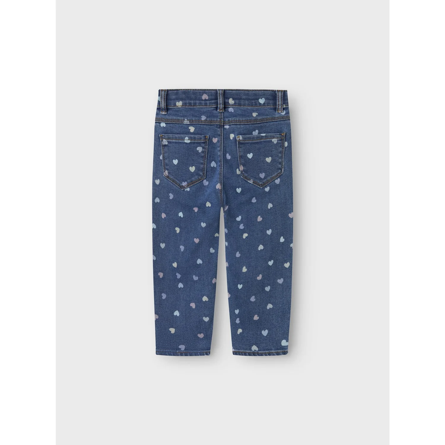 Name It Denim Blue Hearts Nmfbella Mom Shaped Jeans 3555-On Noos - Image 5