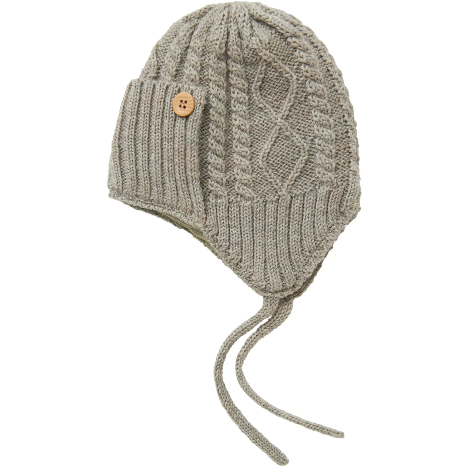 Name It Dried Sage Nbmwrilla Button Wool Knit Hat