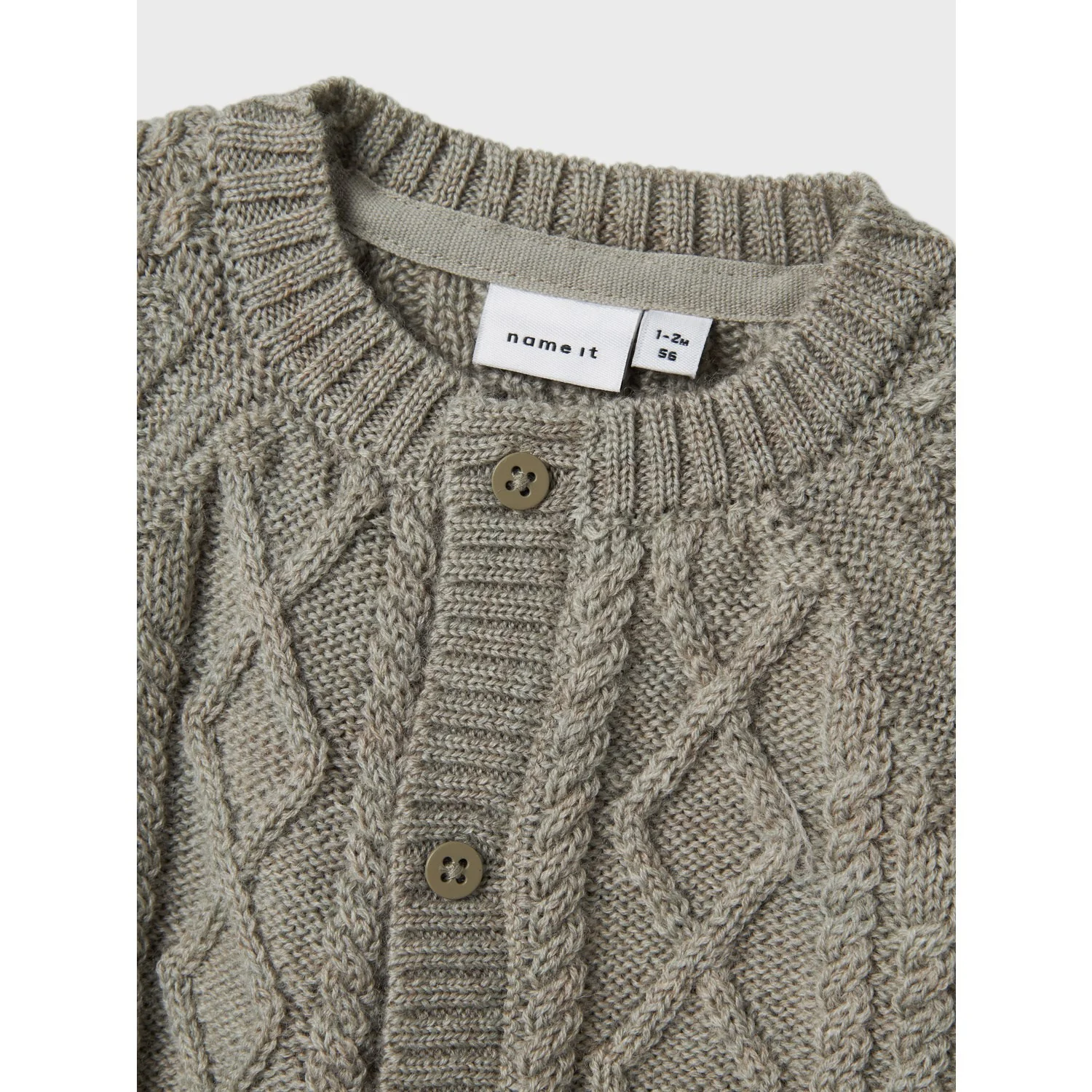 Name It Dried Sage Nbmwrilla Wool Ls Knit Card - Image 2