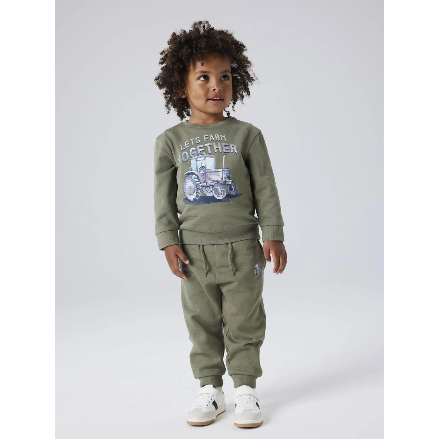 Name It Dusty Olive Nmmnash Nreg Swe Pants Bru - Image 2