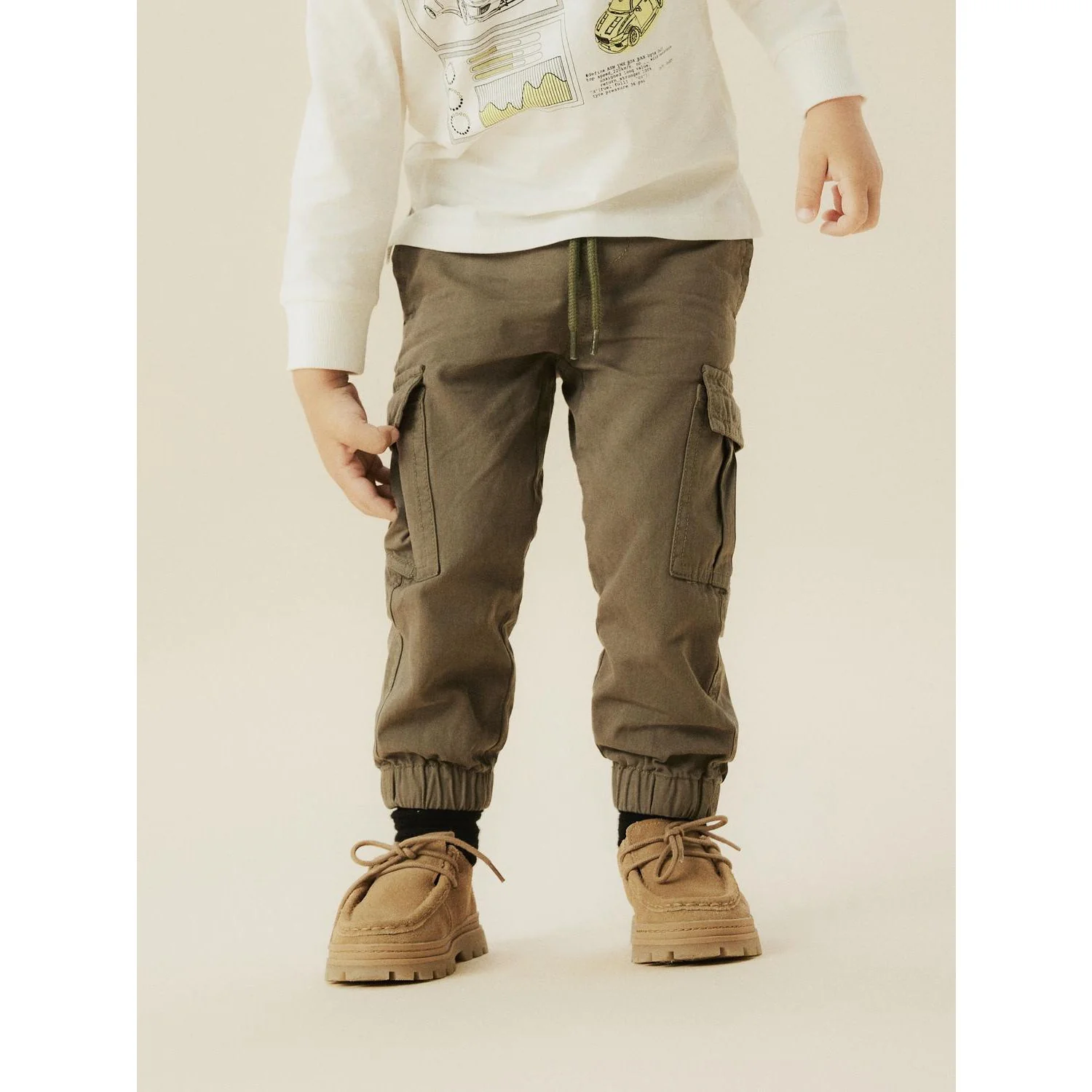 Name It Dusty Olive Nmmryan Twill Cargo Pants R 5553-Va Tb - Image 3