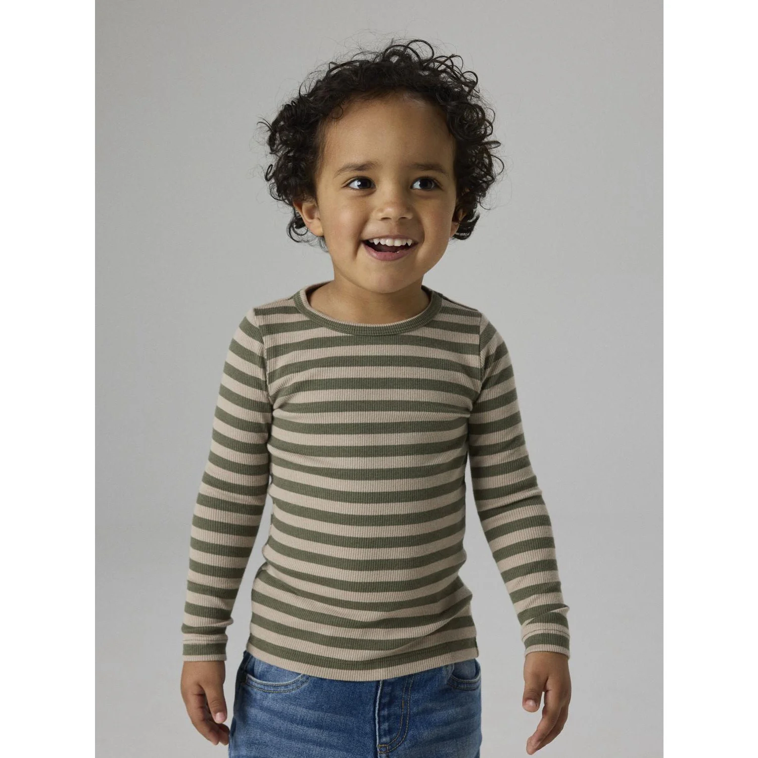 Name It Dusty Olive Pure Cashmere Nmnbanio Ls Xsl Top Noos - Image 2