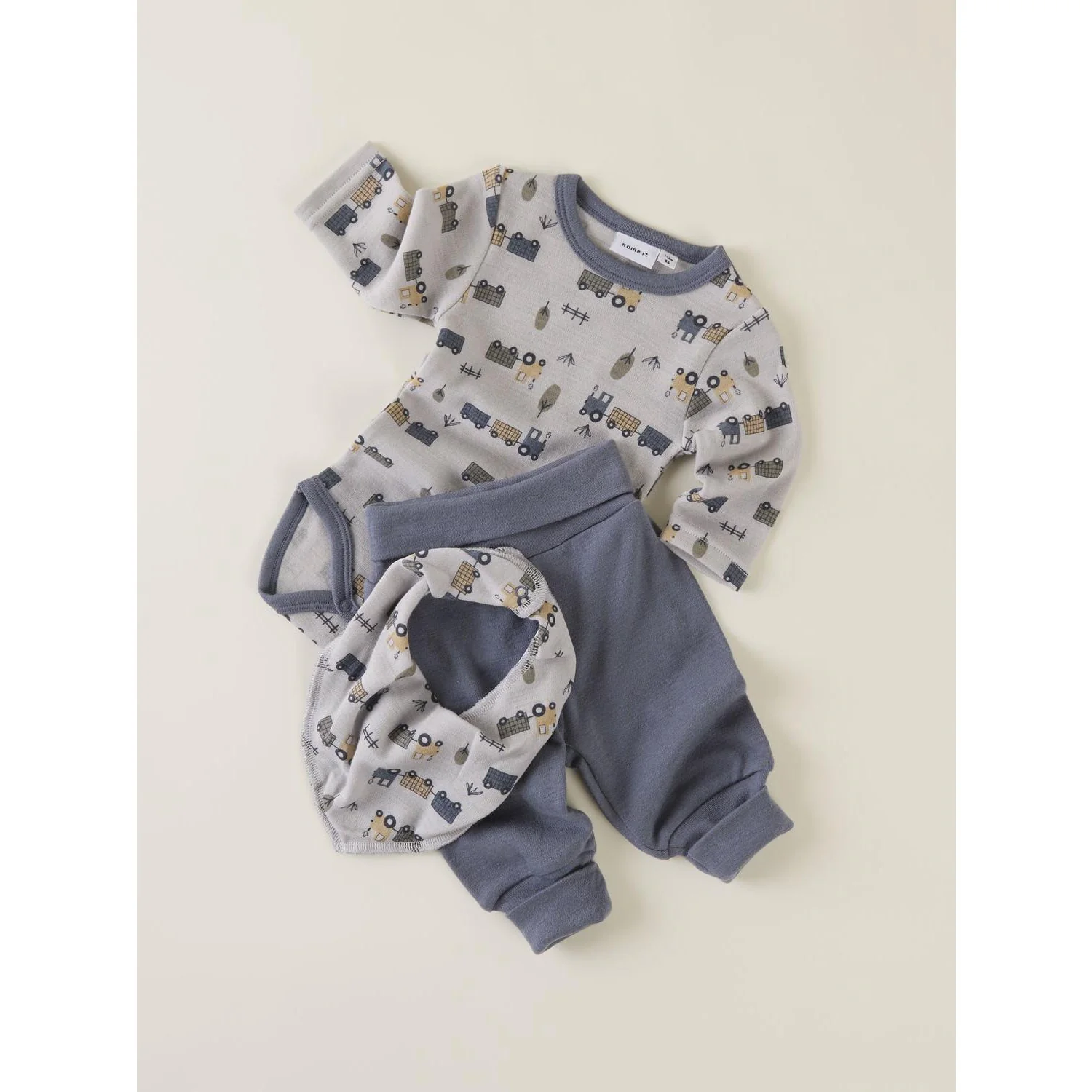 Name It Folkstone Gray Nbmwillit Wool Pants - Image 2