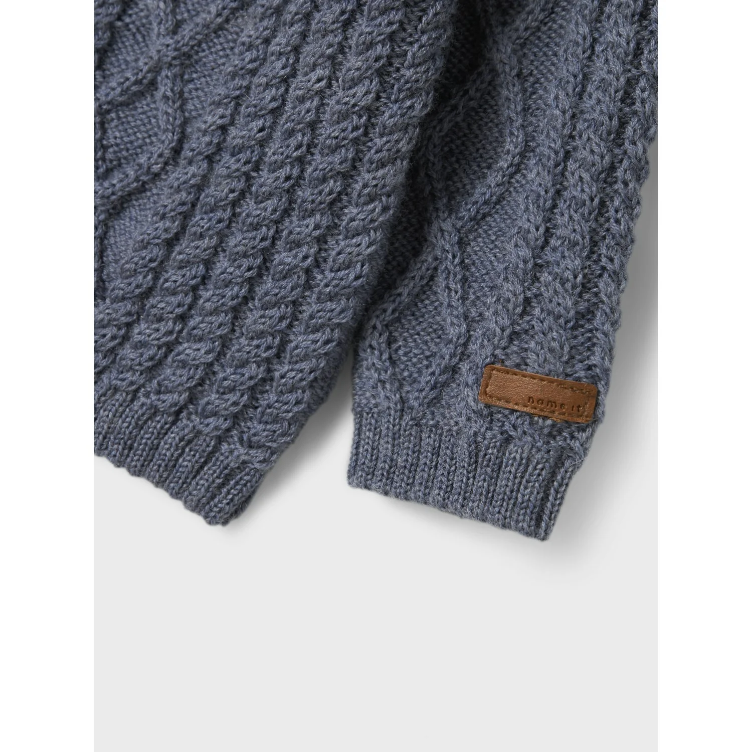 Name It Folkstone Gray Nbmwrilla Wool Ls Knit Card - Image 2