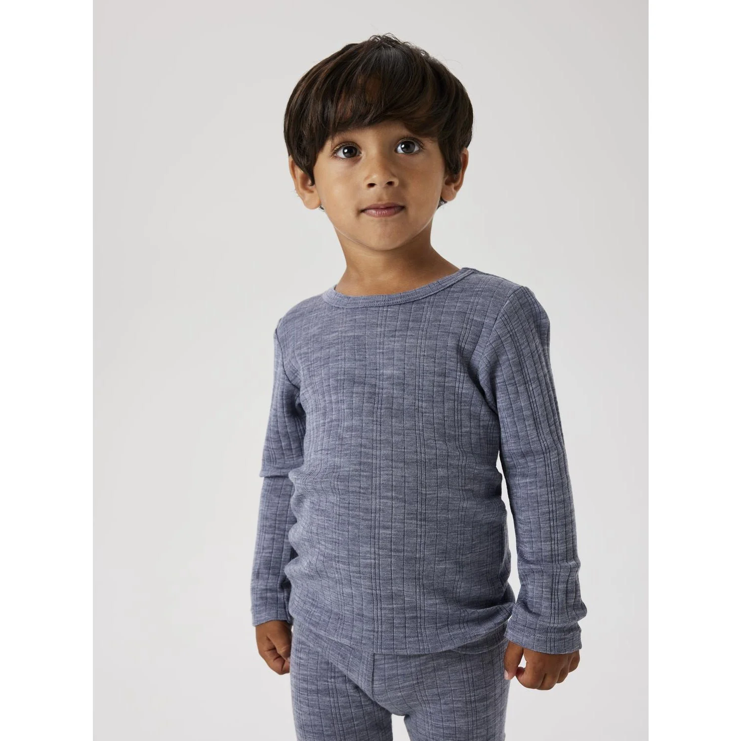 Name It Folkstone Gray Nmmwang Wool Needle Ls Top Solid Noos - Image 3