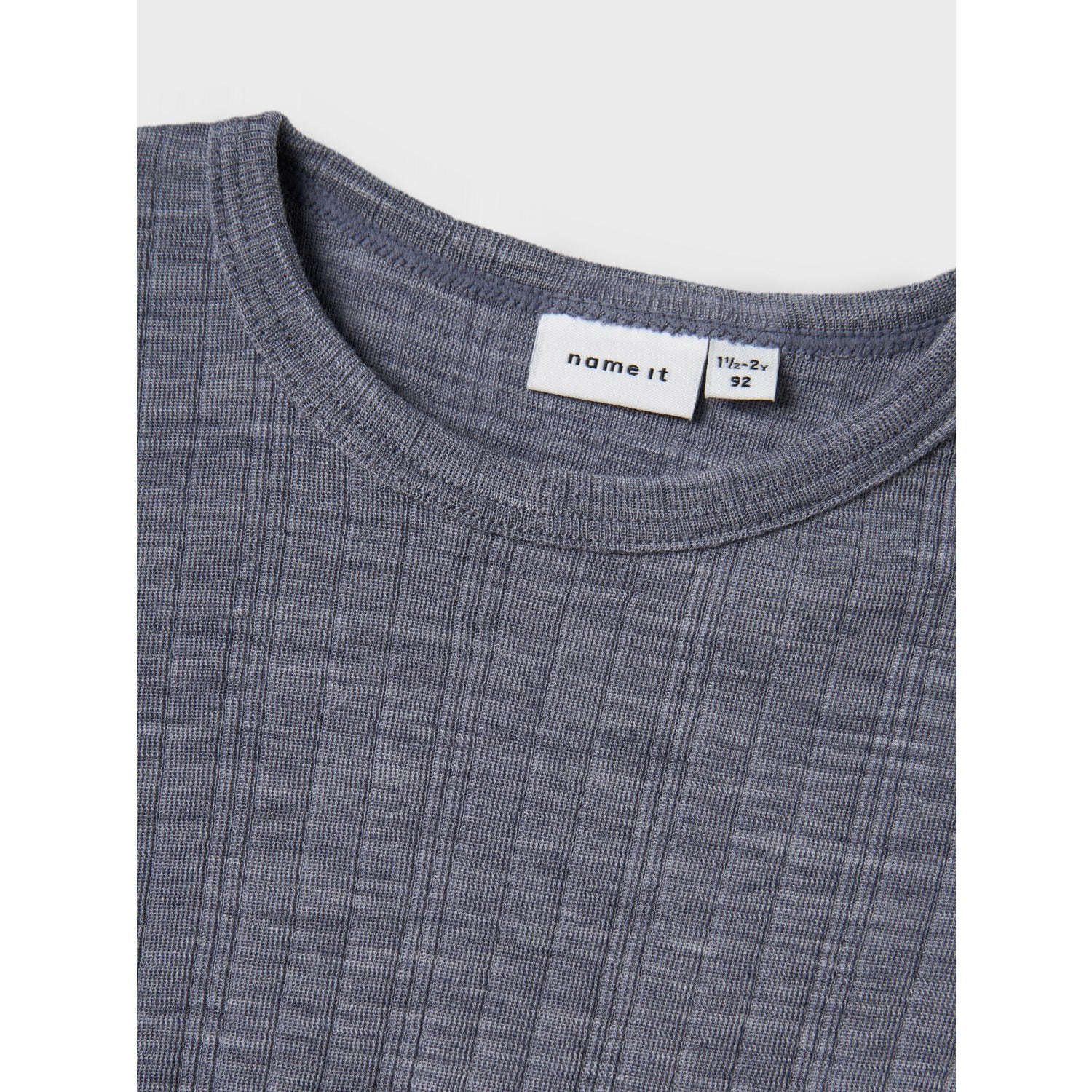 Name It Folkstone Gray Nmmwang Wool Needle Ls Top Solid Noos - Image 4