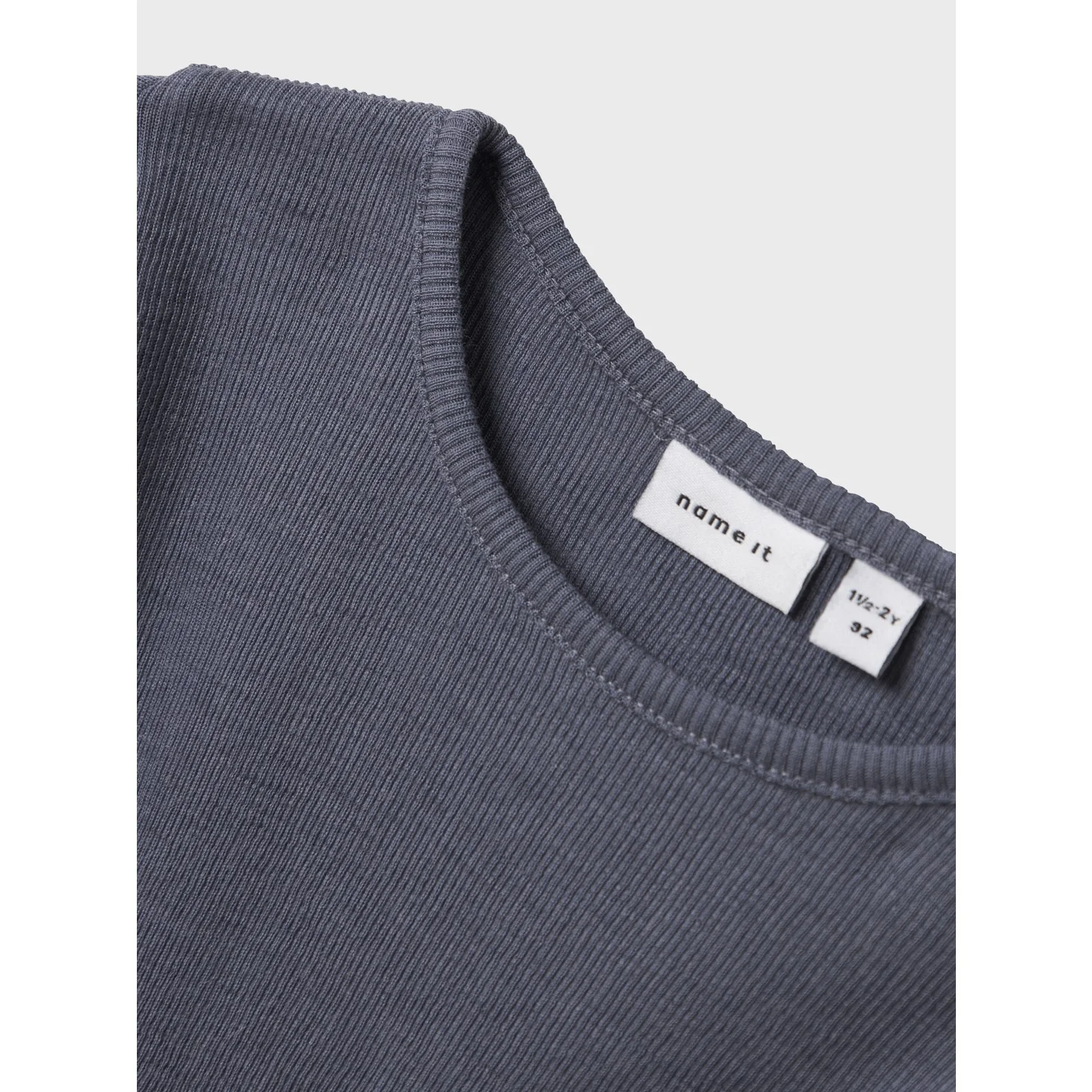 Name It Folkstone Gray Nmmwossa Wo/Si Rib Ls Top - Image 2