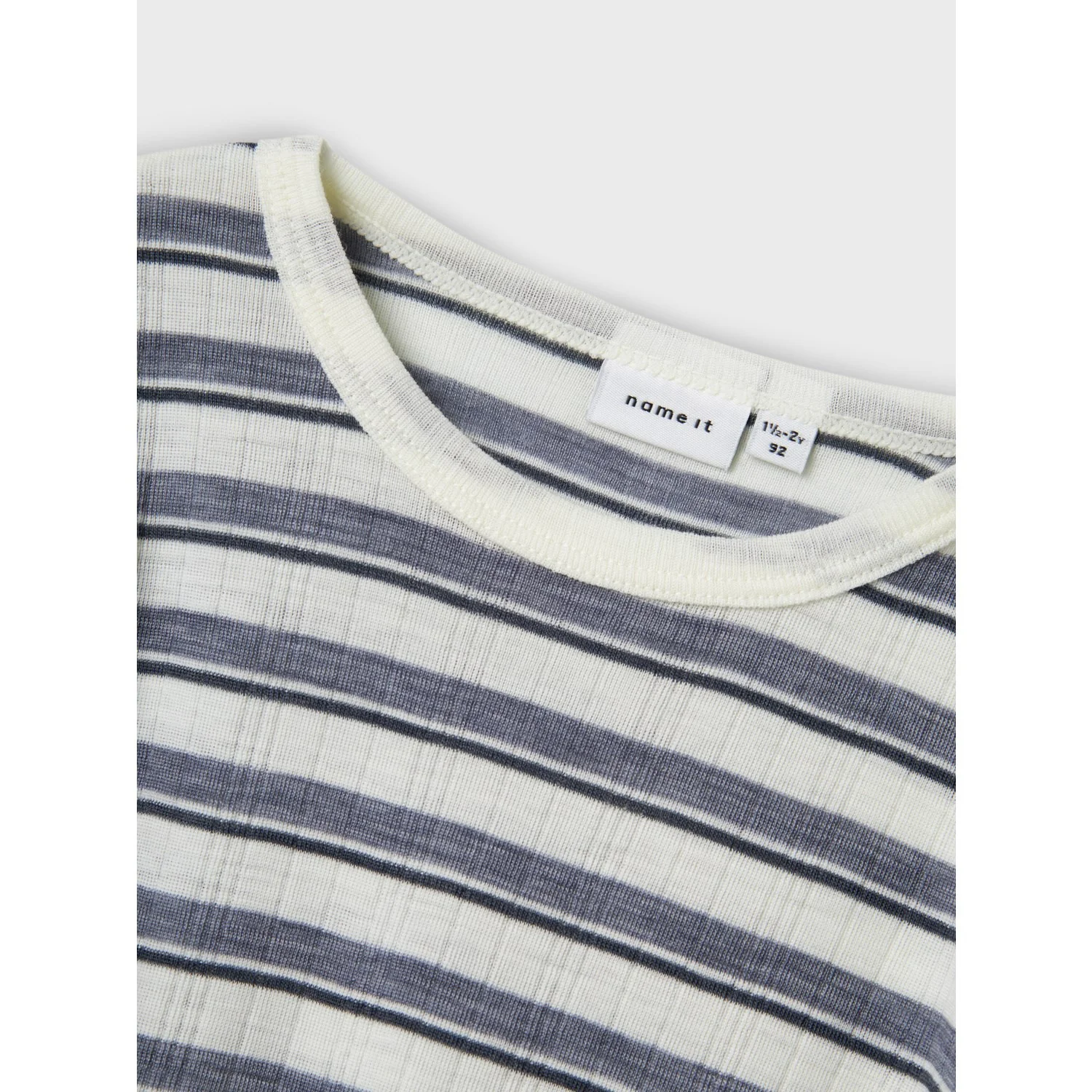 Name It Folkstone Gray Snow White Nmmwang Wool Needle Ls Top Noos - Image 3