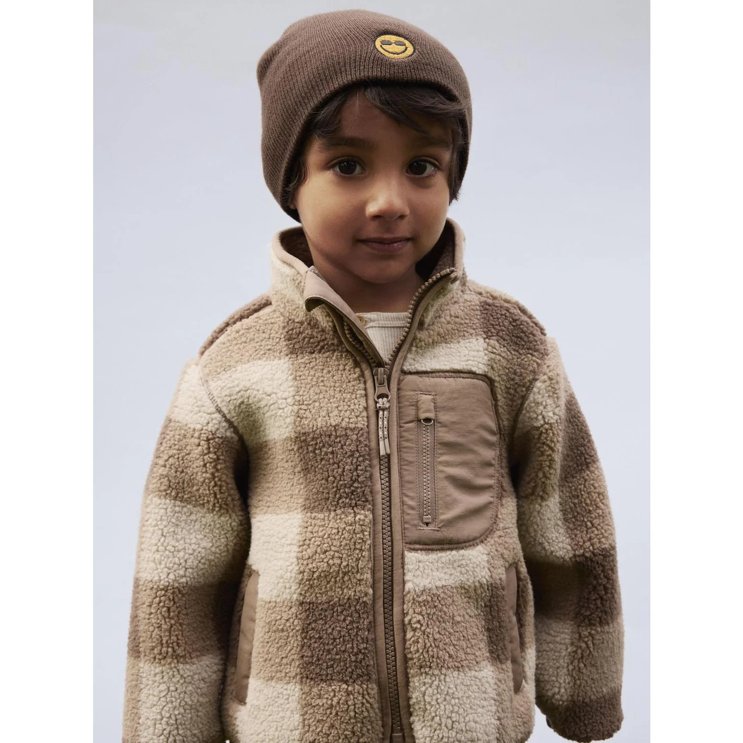 Name It Fossil Nmmmonico Sherpa Jacket Check - Image 3