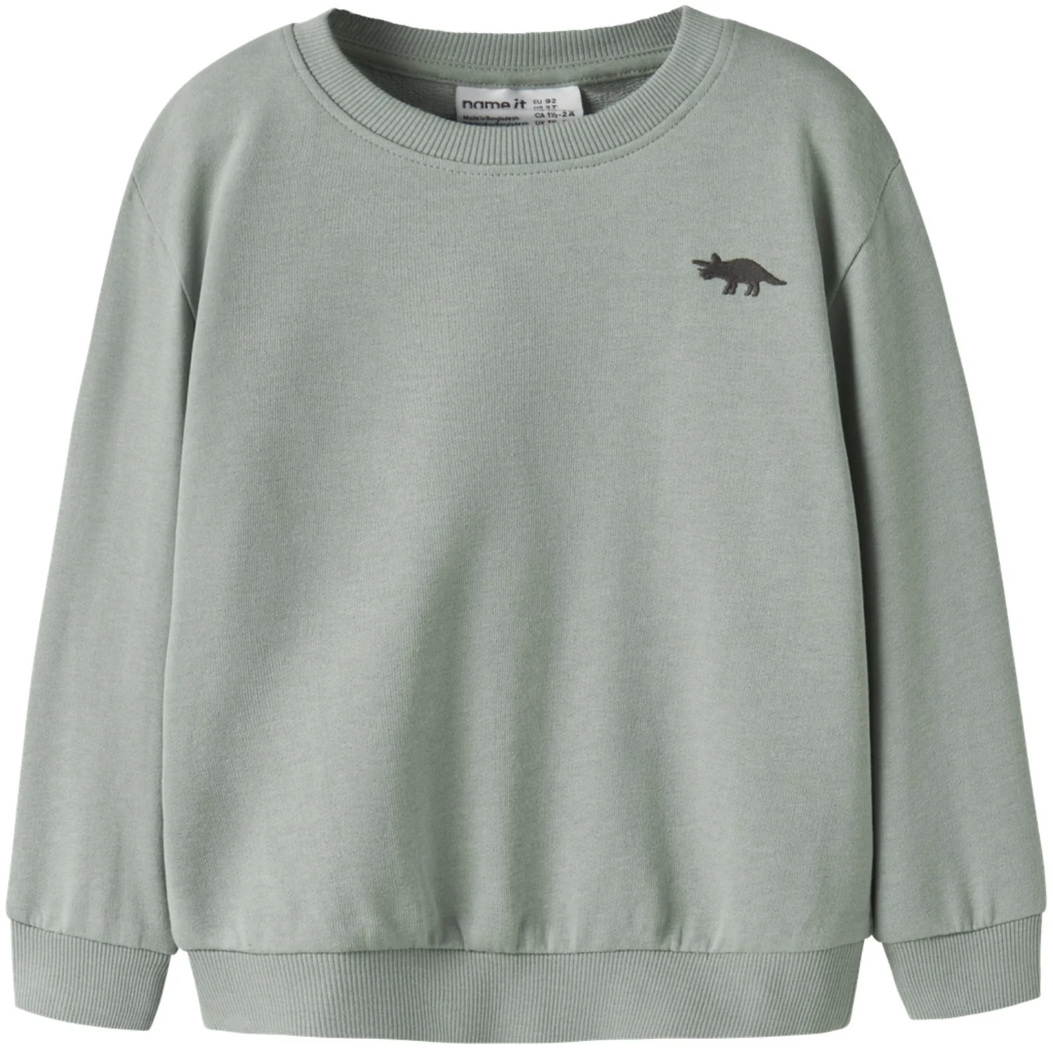 Name It Green Milieu Dino Nmmvallen Ls Nreg Sweat Unb