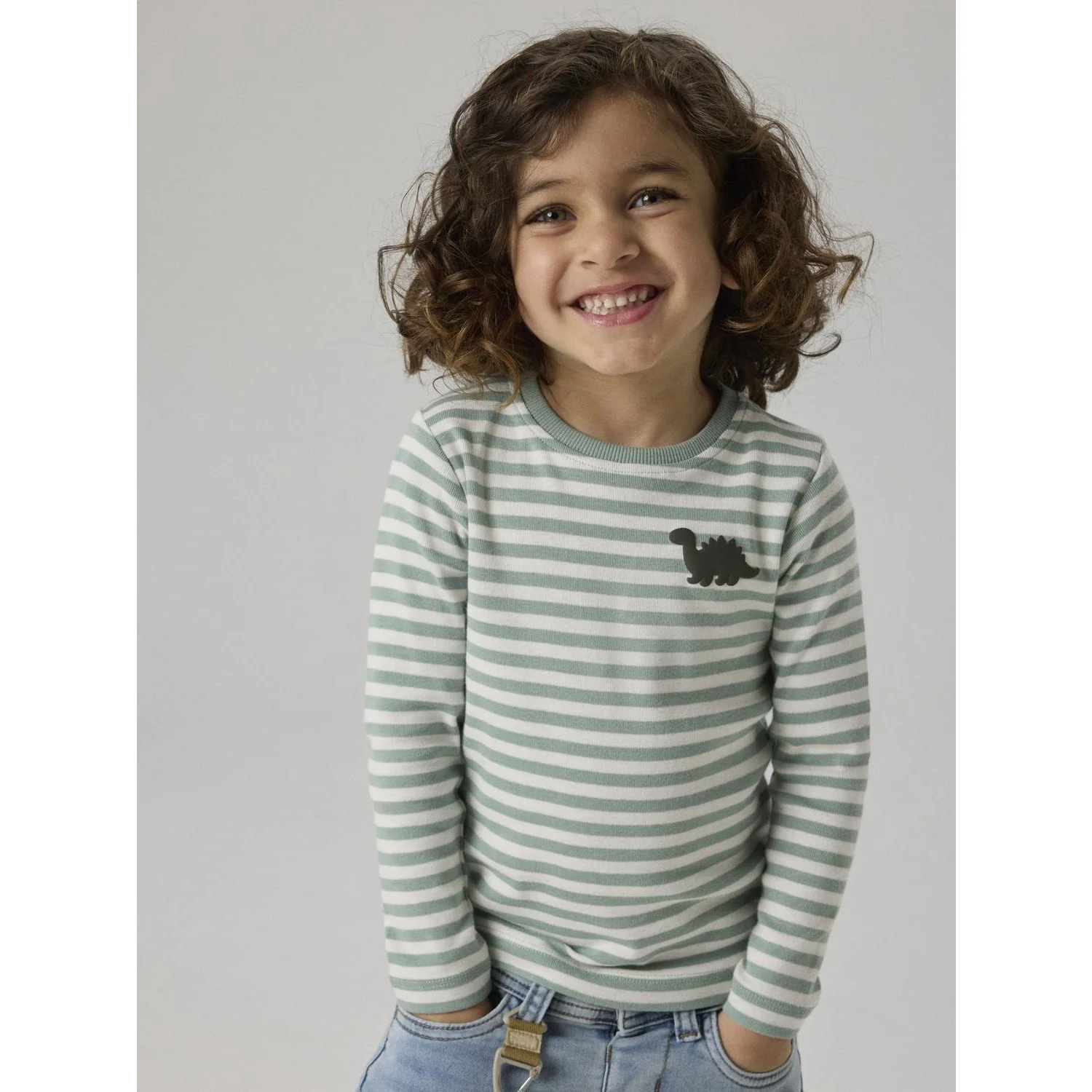 Name It Green Milieu Dinosaur Nmmvilly Ls Slim Top Noos - Image 4