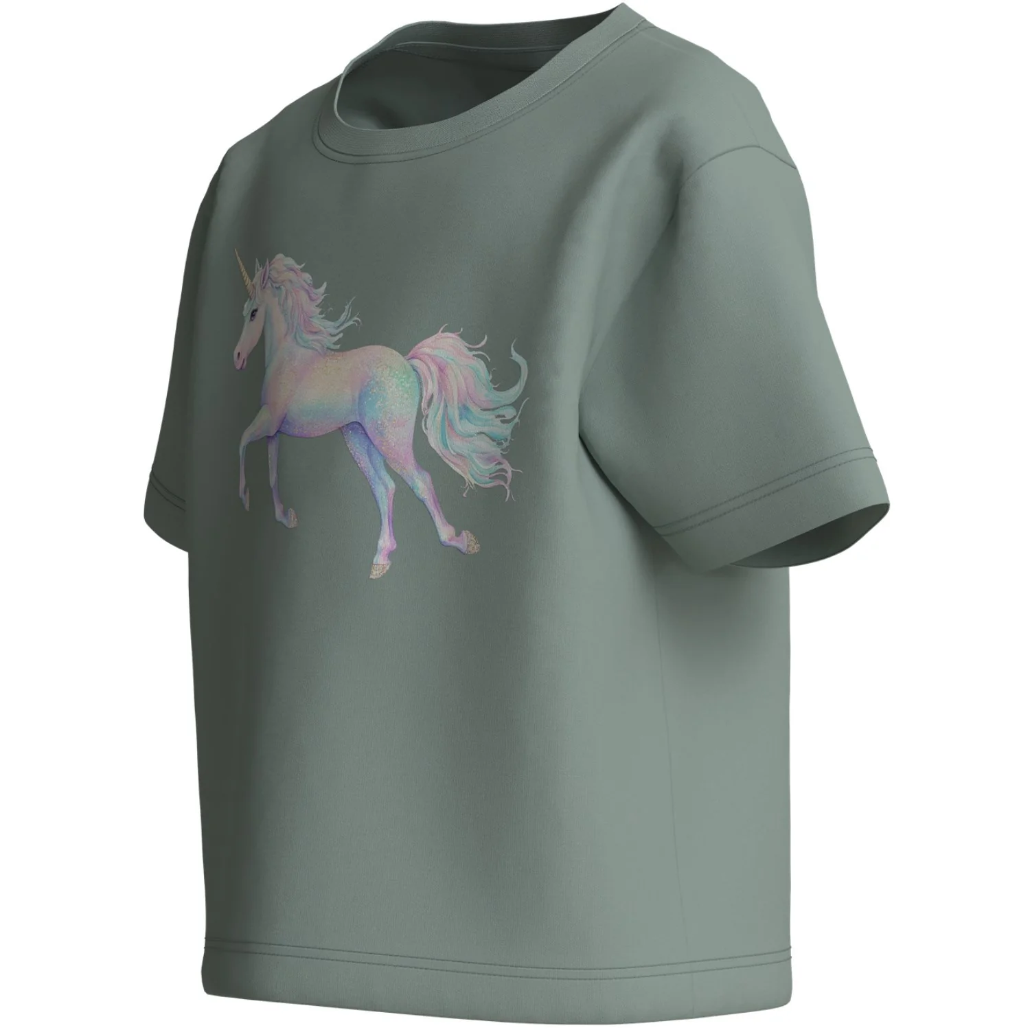 Name It Green Milieu Unicorn Nmfvotea Ss Nreg Top - Image 2