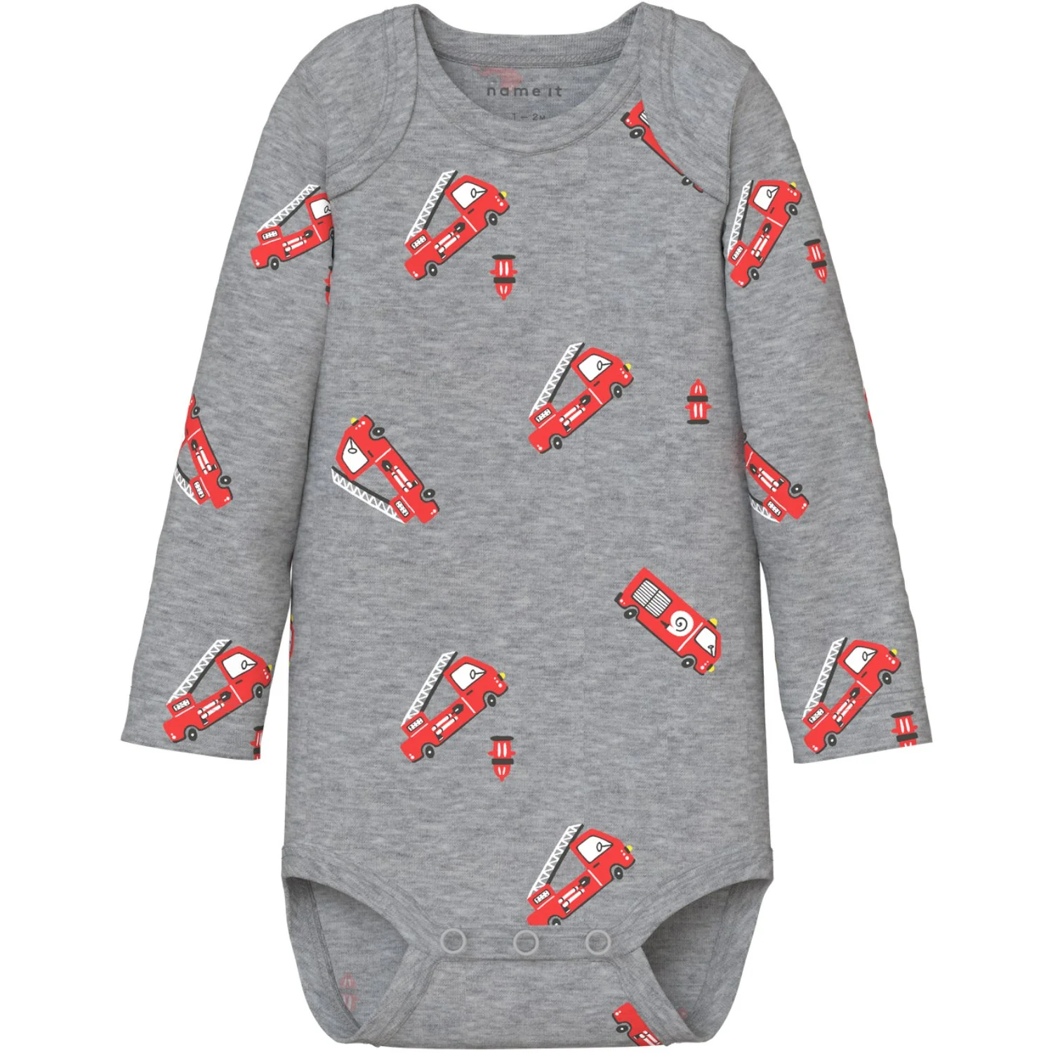 Name It Grey Melange Nbmbody 3P Ls Firetruck Noos - Image 3