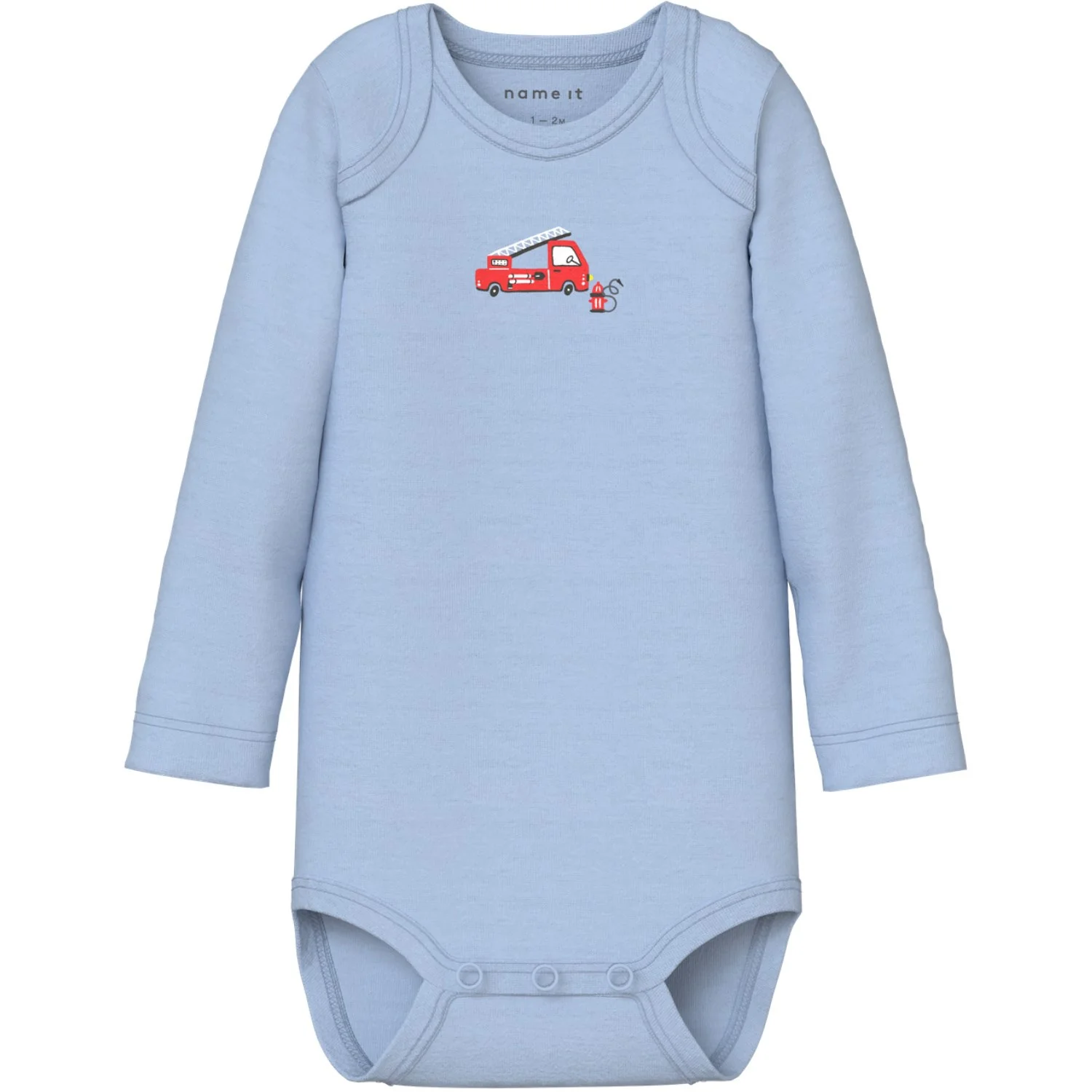 Name It Grey Melange Nbmbody 3P Ls Firetruck Noos - Image 4