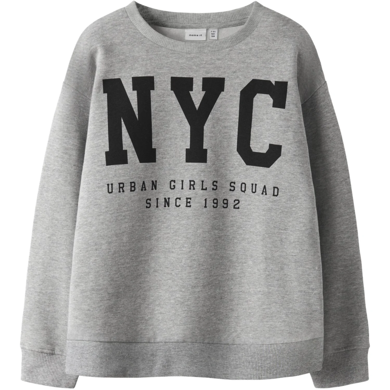 Name It Grey Melange Nkfbelisso Ls Rlx Sweat Unb