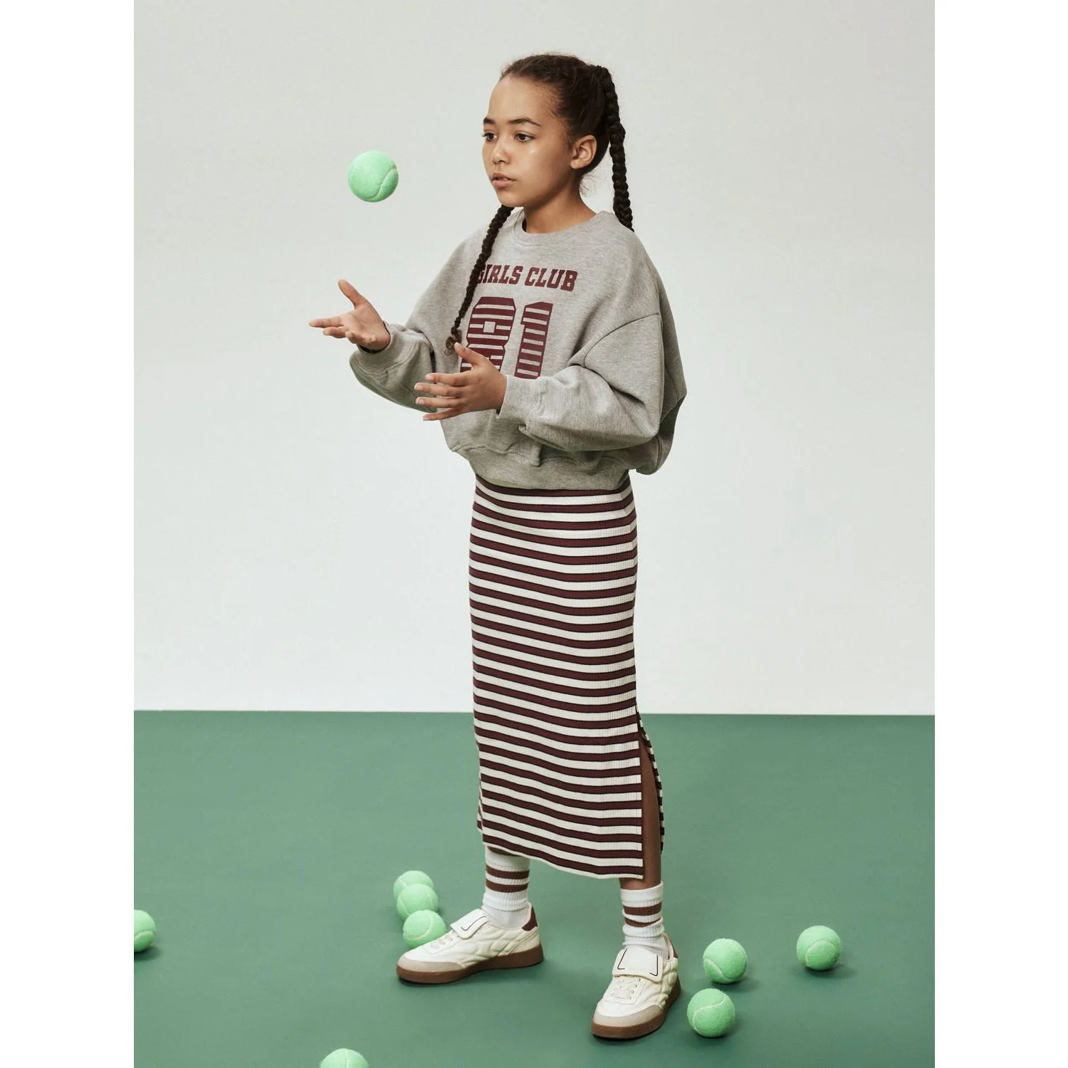 Name It Grey Melange Nkftaya Ls Rlx Short Sweat Bru Box - Image 2