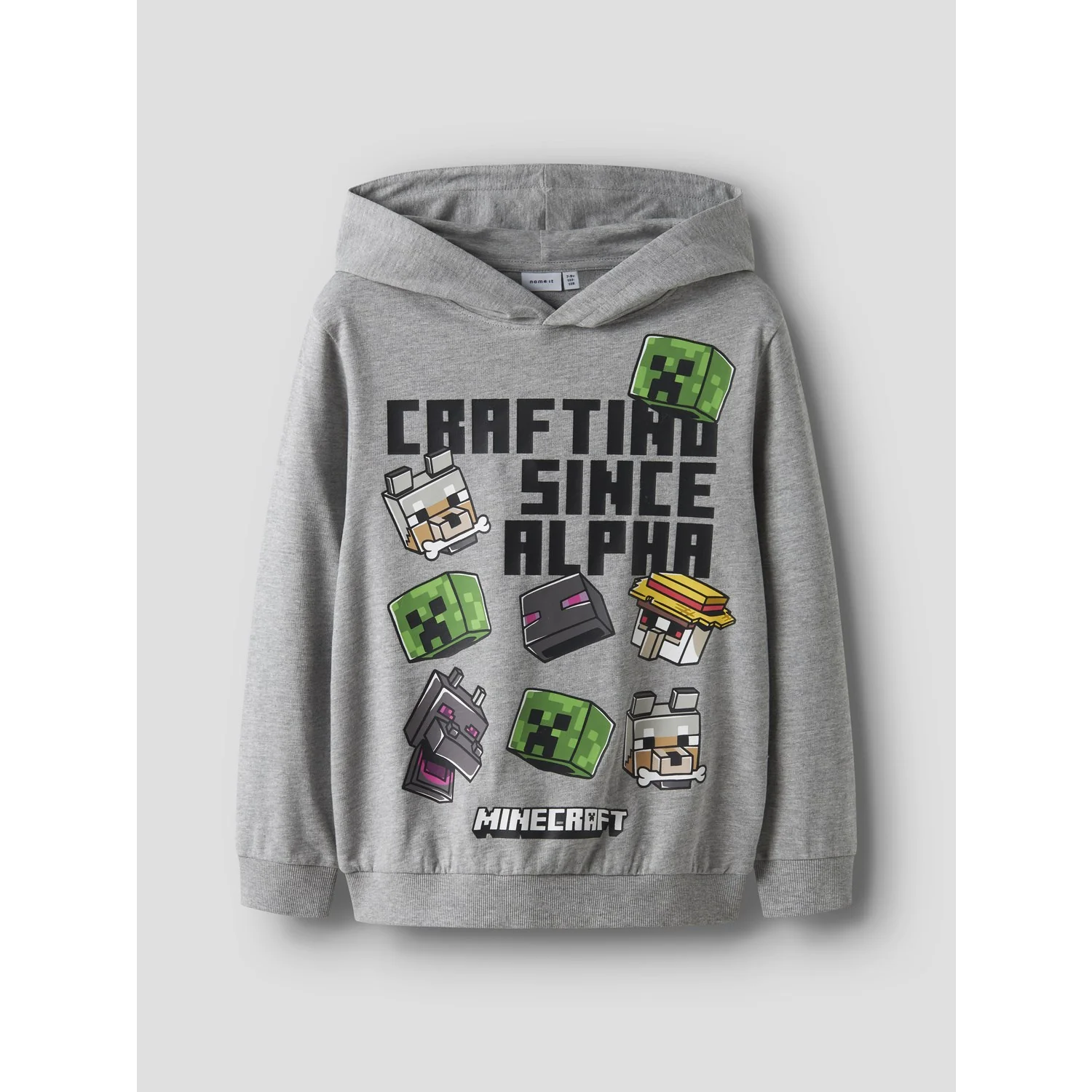 Name It Grey Melange Nkmjet Minecraft Nreg Sweat Wh Unb Bfu - Image 3