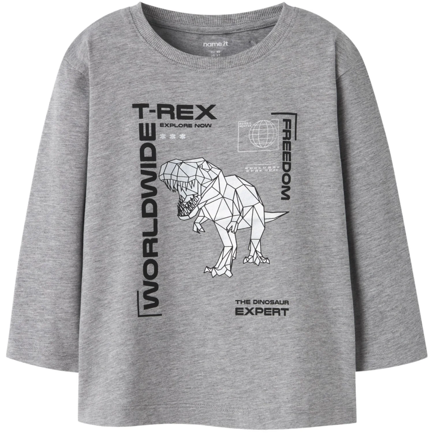Name It Grey Melange Nmmbryso Ls Nreg Top Box
