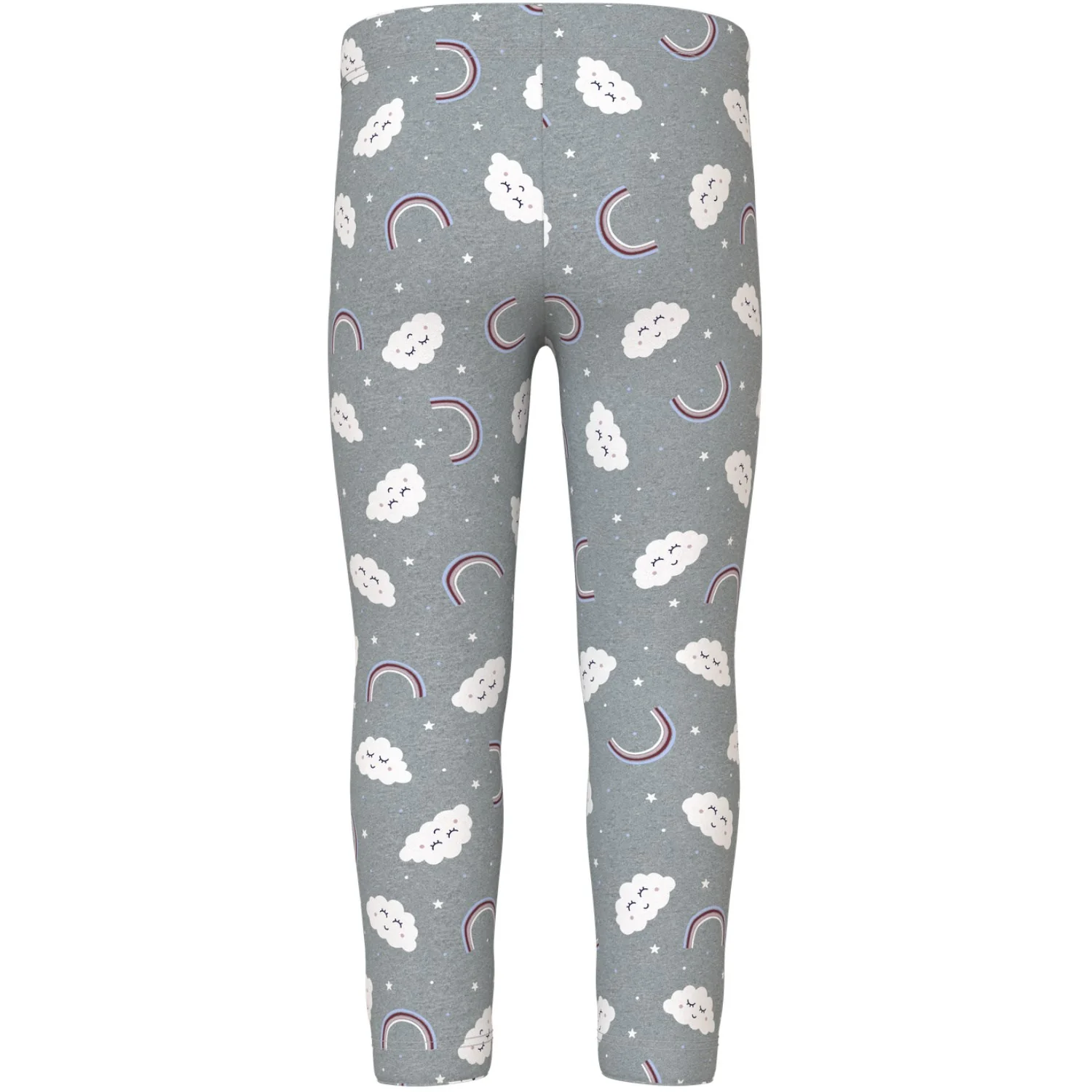 Name It Grey Melange Rainbow Clouds Nmfdavina Aop Swe Leggings Bru - Image 3