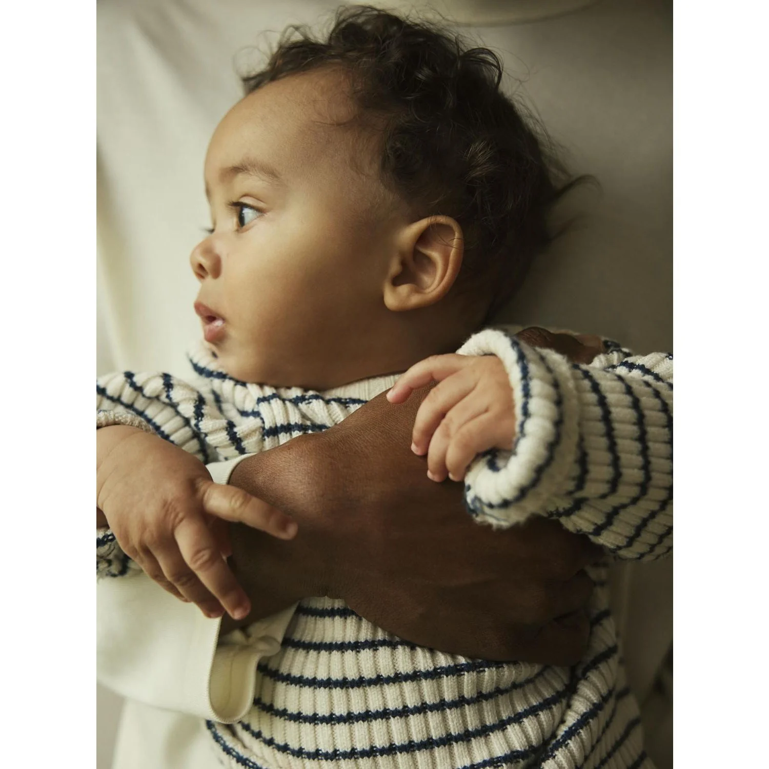 Name It Insignia Blue Cloud Dancer Nbmostripe Ls Knit - Image 3