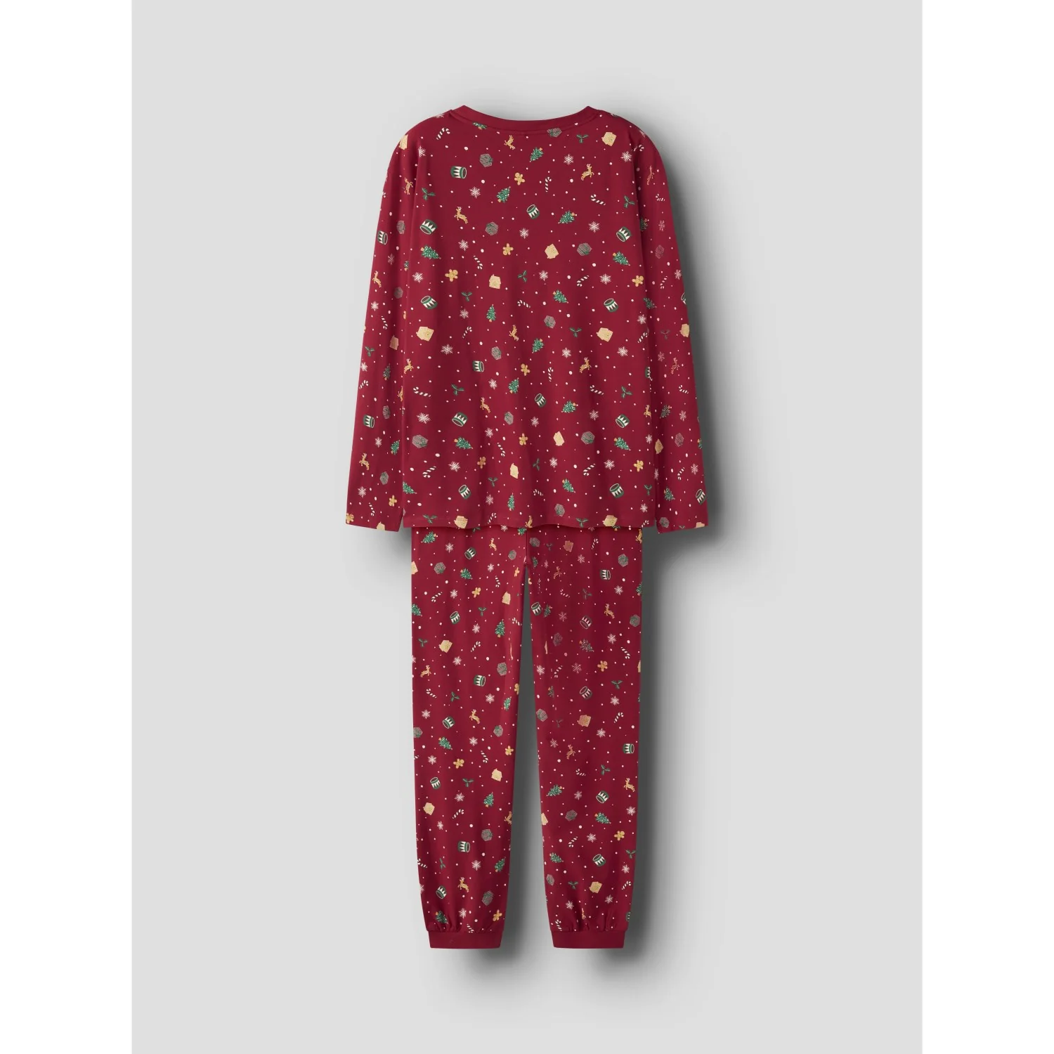 Name It Jester Red Xmas AOP Red Nanvismas Ls Nightset Adult - Image 4
