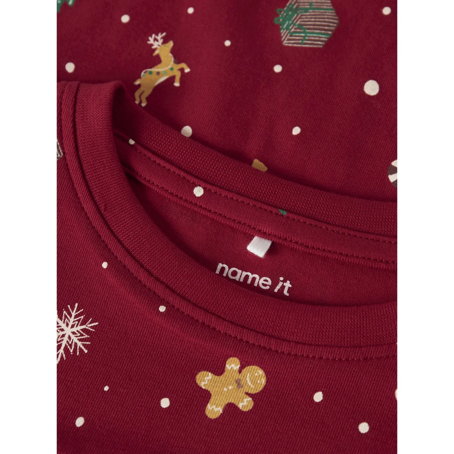 Name It Jester Red Xmas AOP Red Nmnvismas Ls Nightset - Image 2