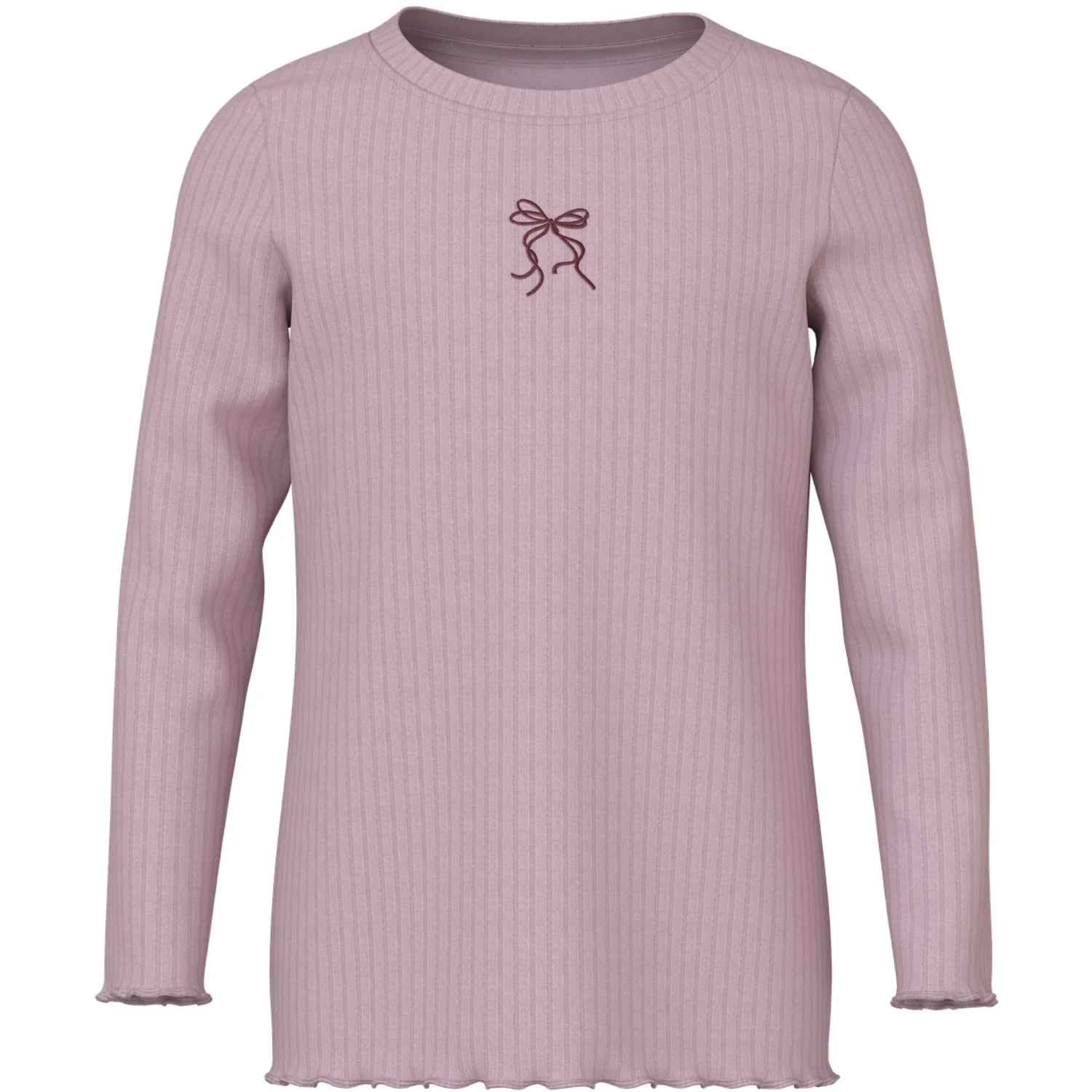 Name It Keepsake Lilac Bow Embroidery Nmfvemma Glitter Ls Slim Top