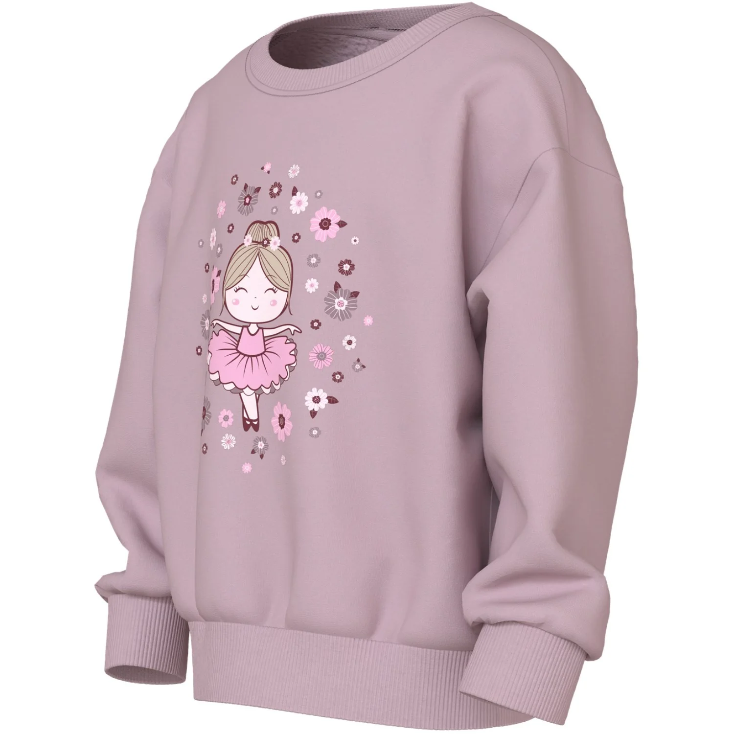 Name It Keepsake Lilac Dancer Nmfviloui Ls Rlx Sweat Bru - Image 2
