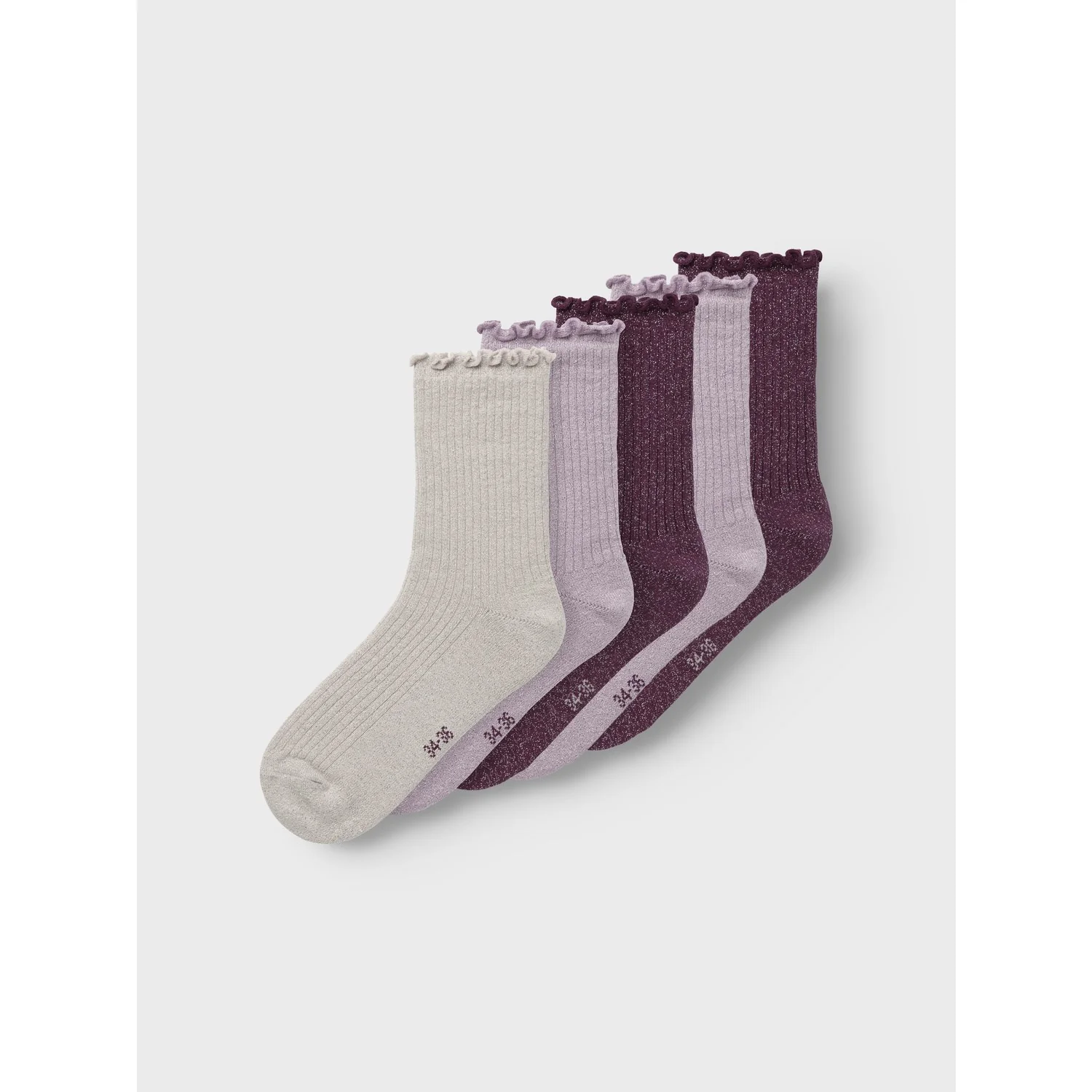 Name It Keepsake Lilac Nkfrosie 5P Socks - Image 3