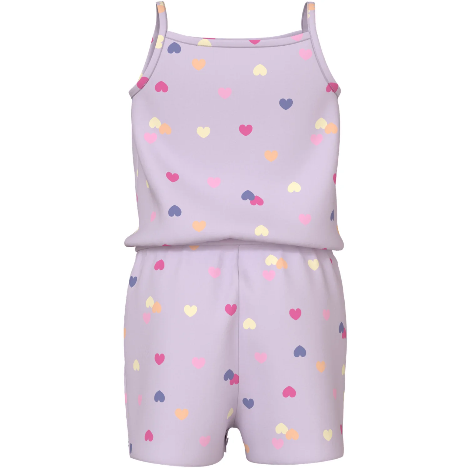 Name It Lavender Fog Colorful Hearts Nmfvigga Strap Suit - Image 2