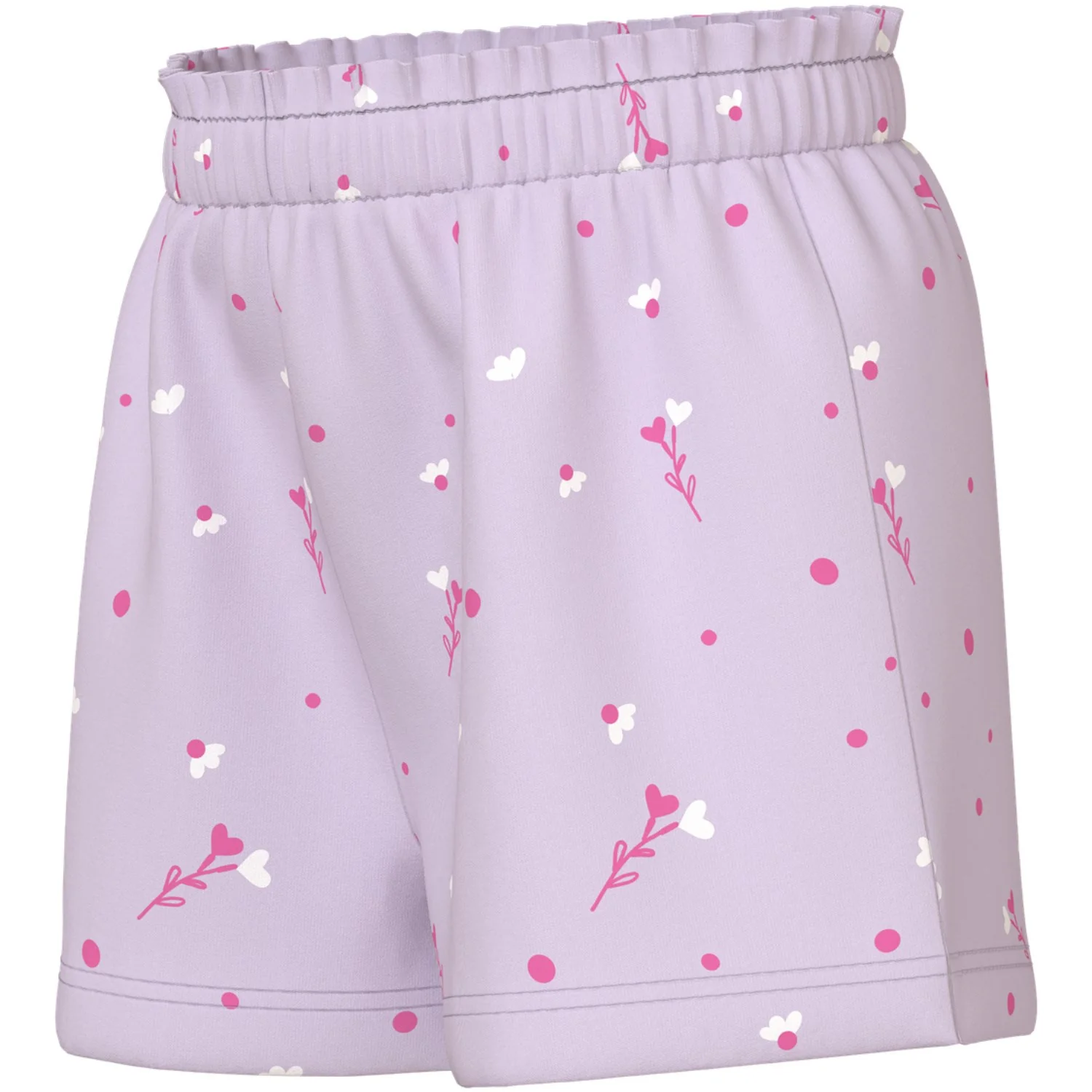 Name It Lavender Fog White Florals Nmfvilinse Shorts - Image 3