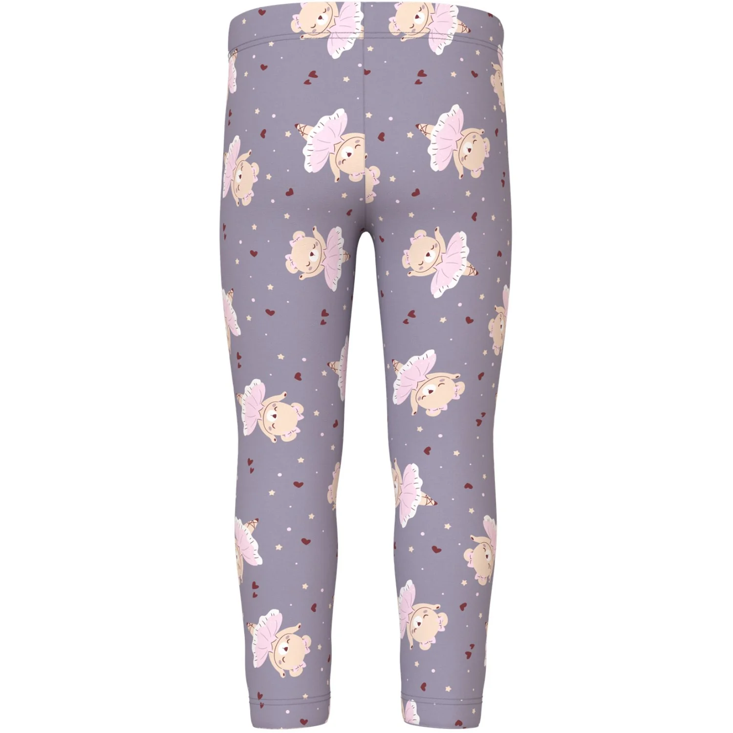 Name It Lavender Gray Ballerina Bear Nmfdavina Aop Swe Leggings Bru - Image 2