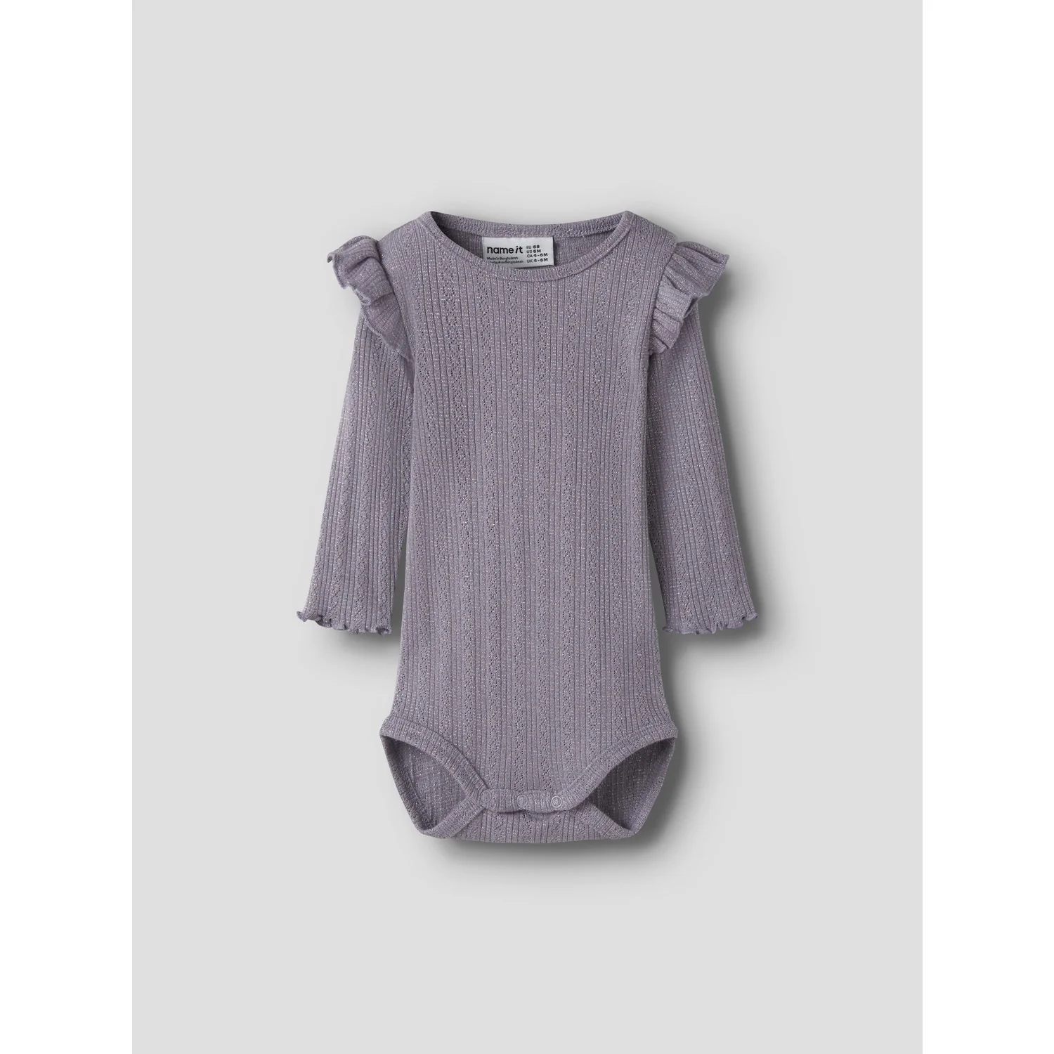 Name It Lavender Gray Melange Nbfblitta Ls Body - Image 3