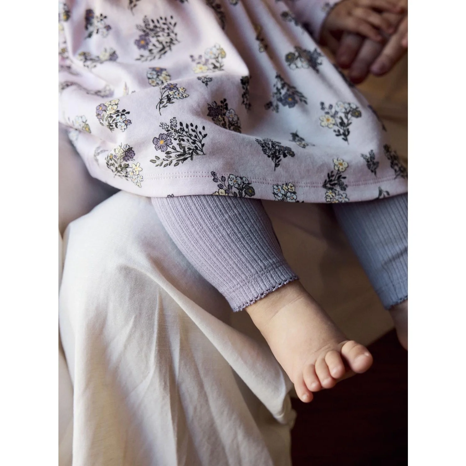 Name It Lavender Gray Nbfdemi Leggings - Image 2
