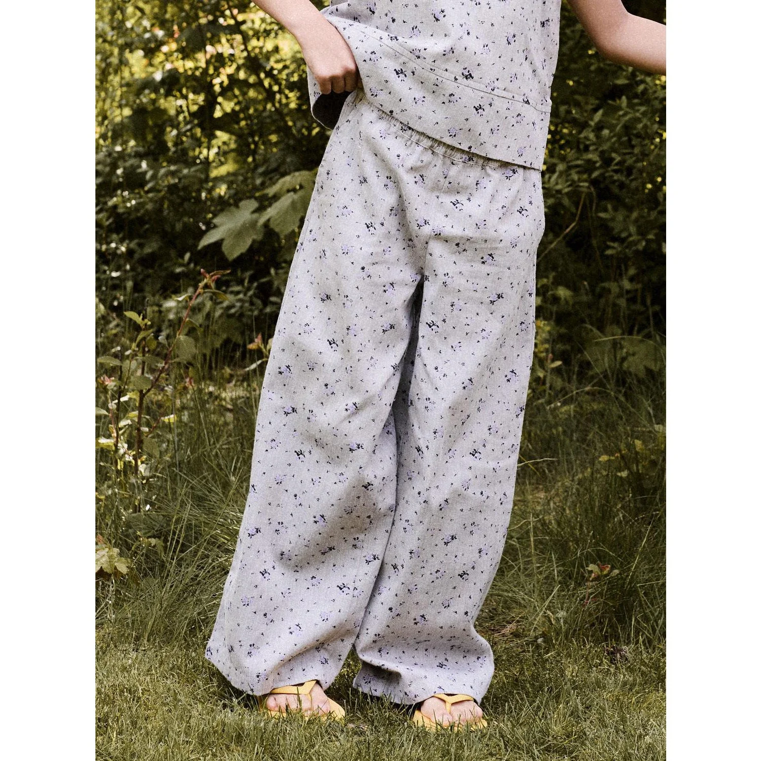 Name It Lavender Gray Nkfdrita Wide Pants - Image 4